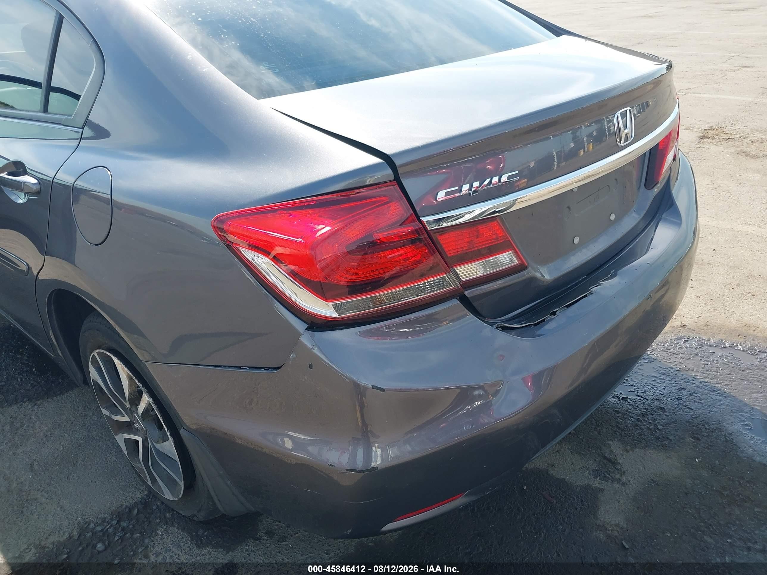 2015 Honda Civic Ex Gray vin: 19XFB2F83FE295561