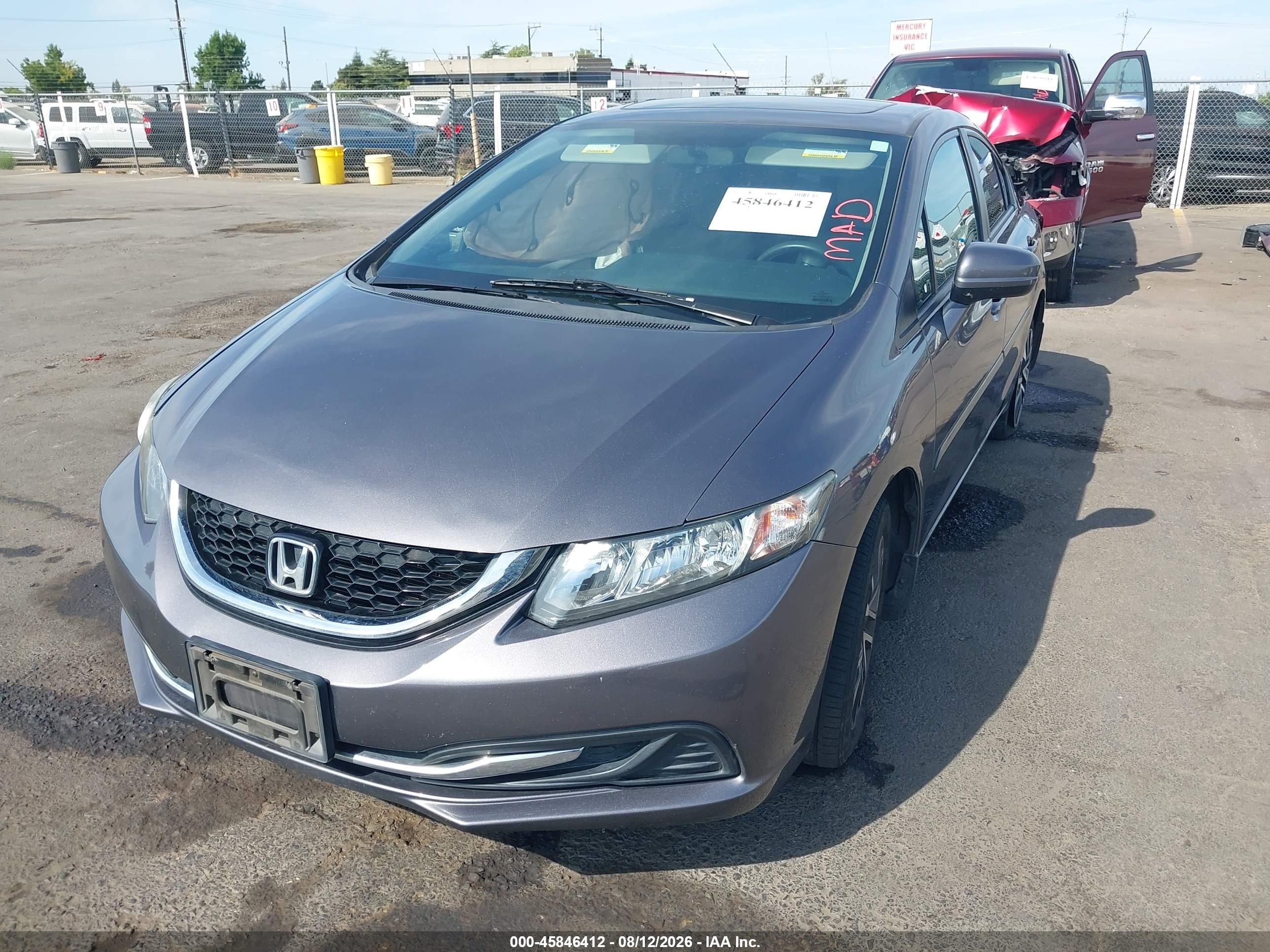 2015 Honda Civic Ex Gray vin: 19XFB2F83FE295561