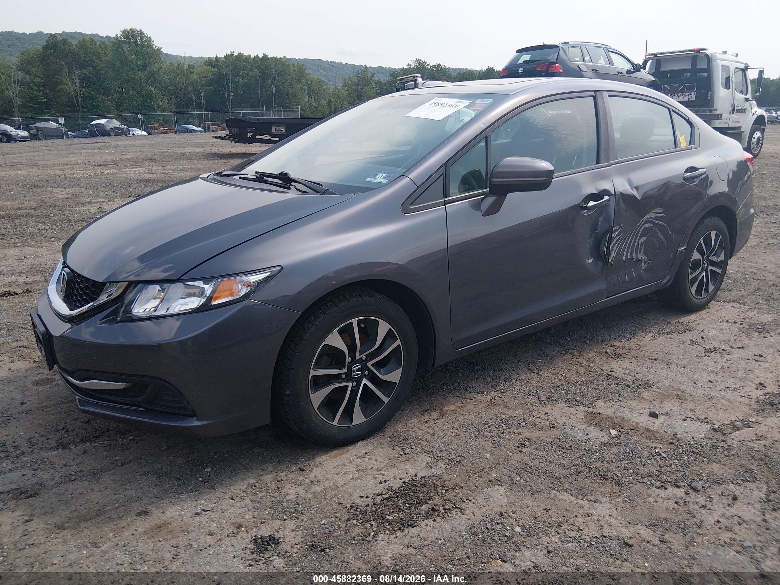 2015 Honda Civic Ex Gray vin: 19XFB2F83FE702553