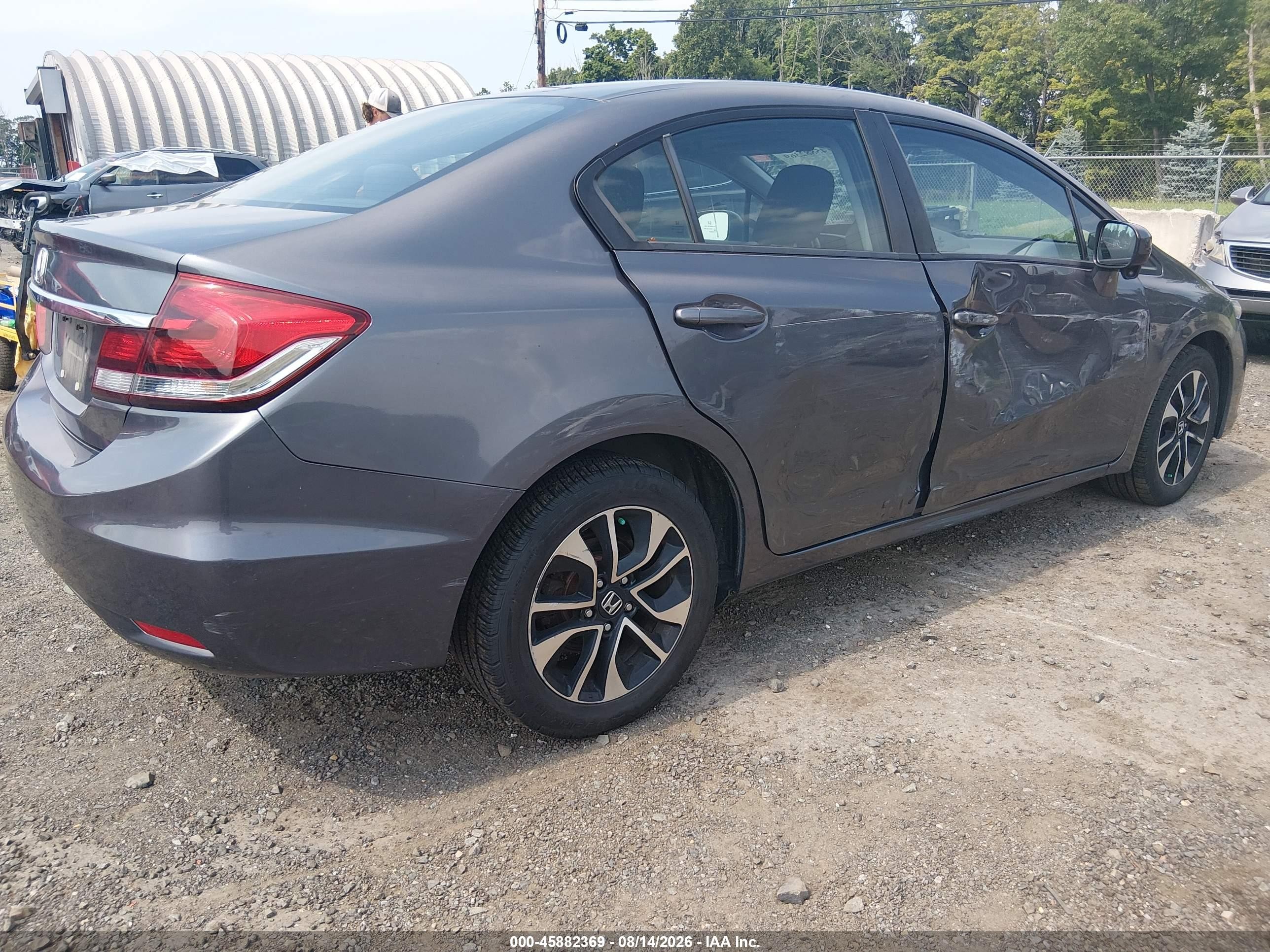 2015 Honda Civic Ex Gray vin: 19XFB2F83FE702553