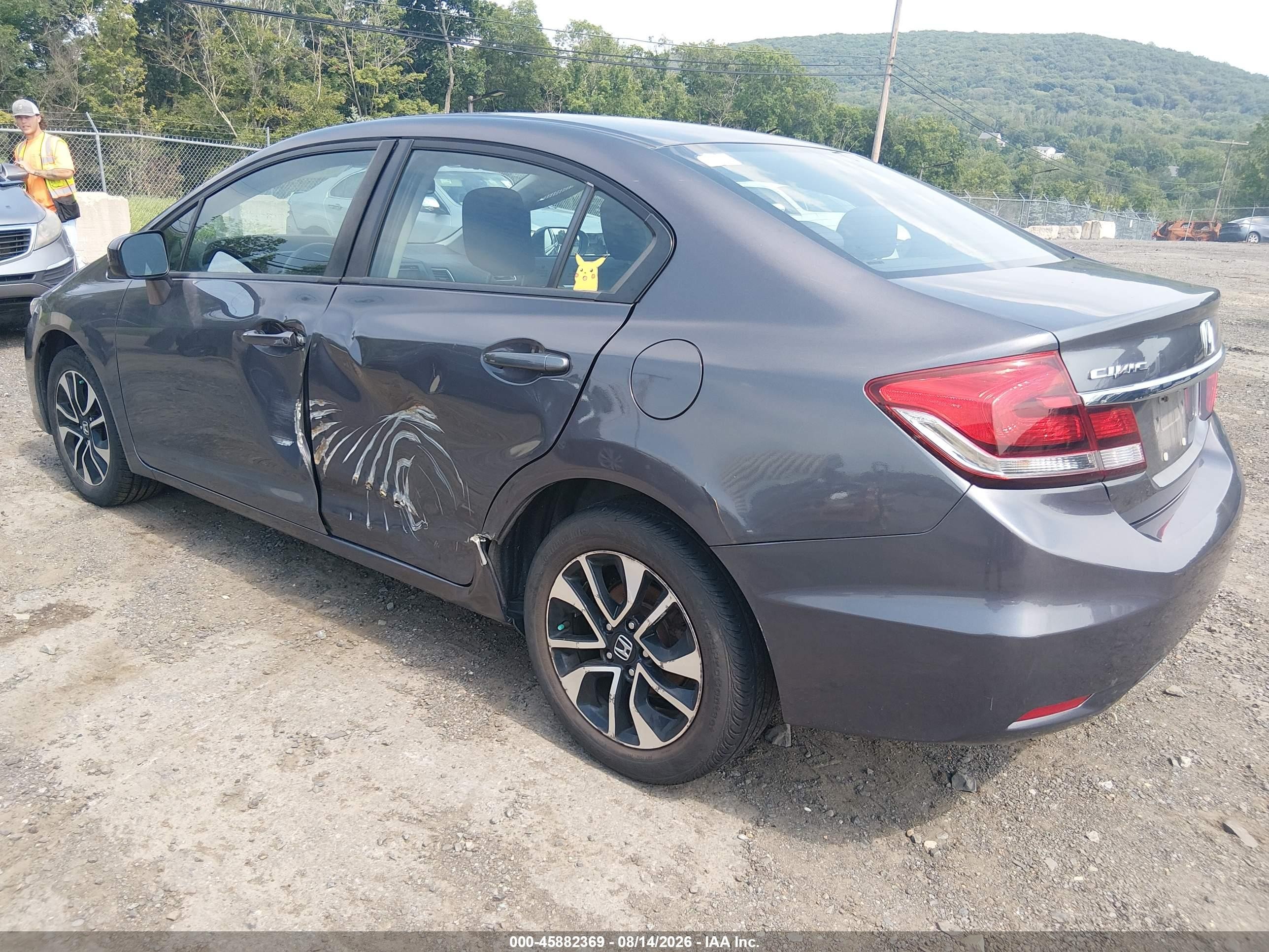 2015 Honda Civic Ex Gray vin: 19XFB2F83FE702553