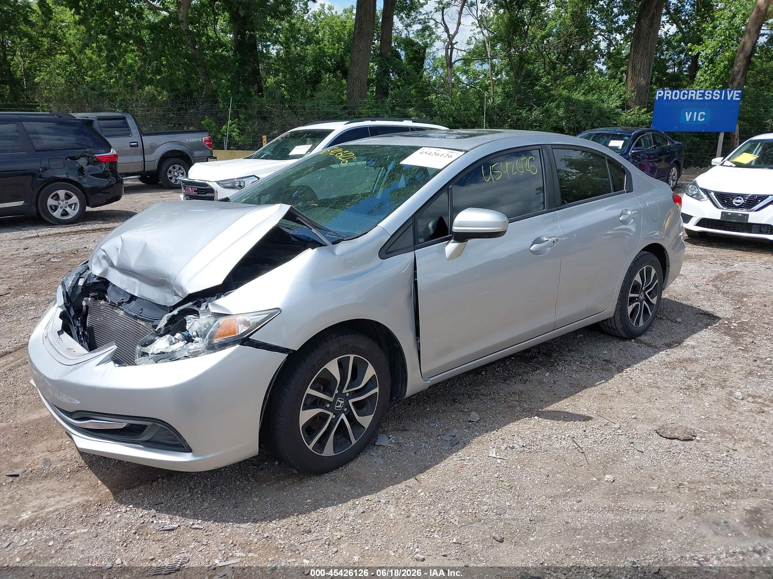 2015 Honda Civic Ex Silver vin: 19XFB2F83FE703072