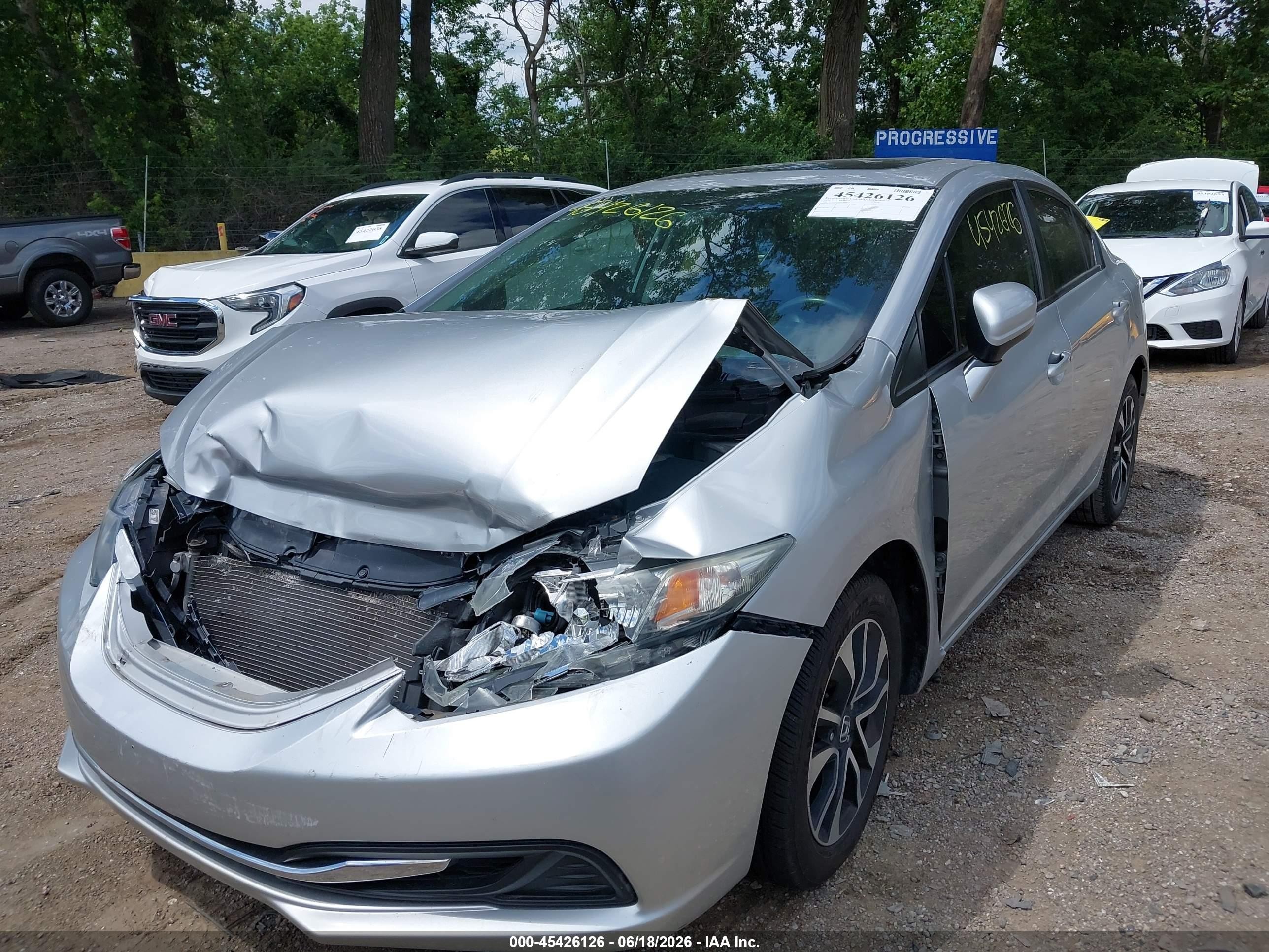 2015 Honda Civic Ex Silver vin: 19XFB2F83FE703072