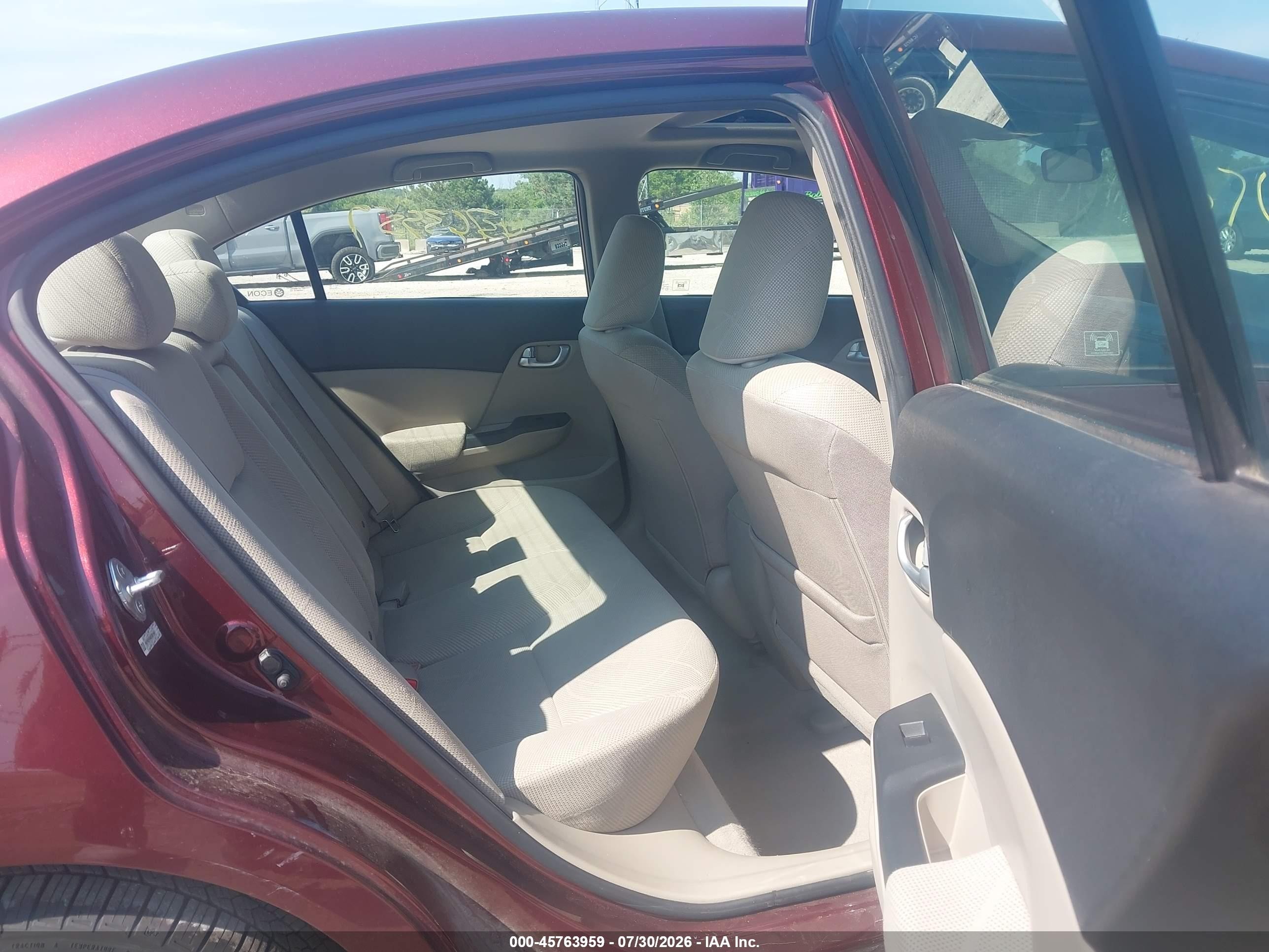 2012 Honda Civic Ex Burgundy vin: 19XFB2F84CE001547