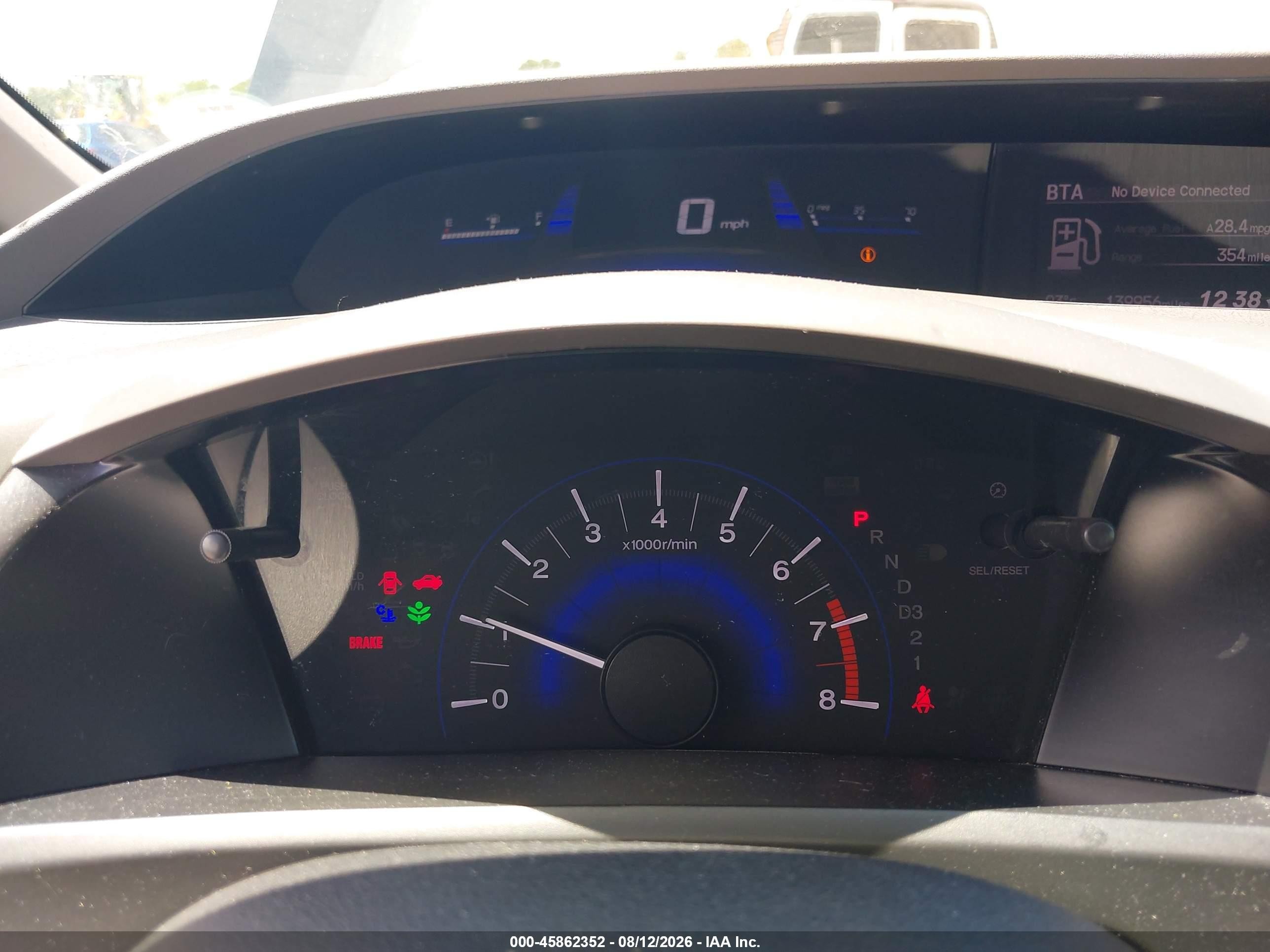 2012 Honda Civic Ex Black vin: 19XFB2F84CE002620