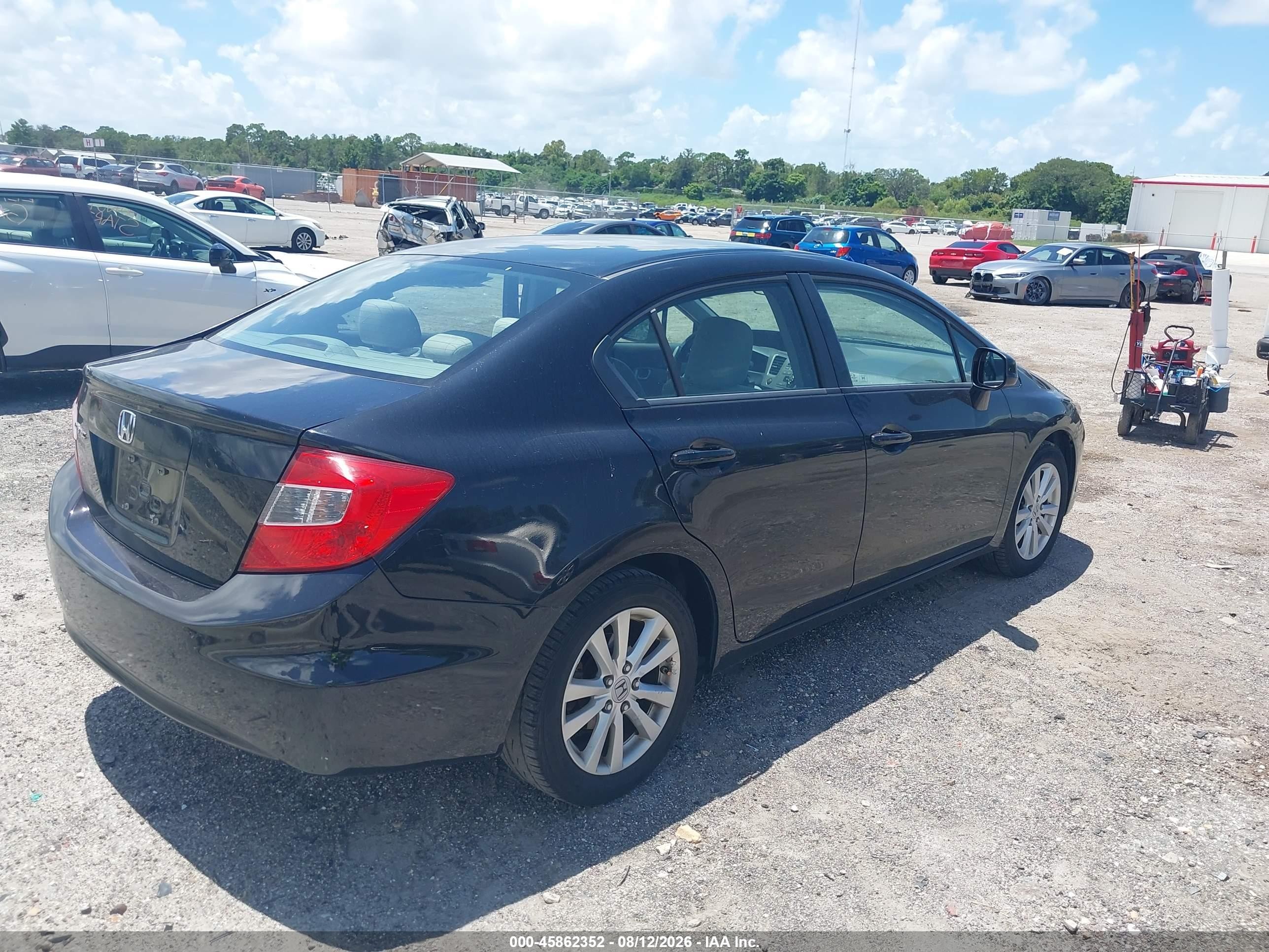 2012 Honda Civic Ex Black vin: 19XFB2F84CE002620