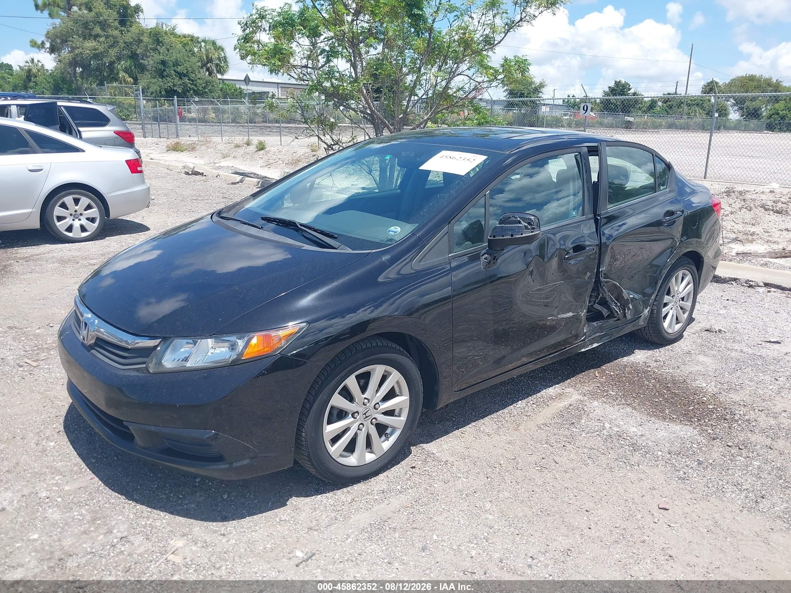 2012 Honda Civic Ex Black vin: 19XFB2F84CE002620