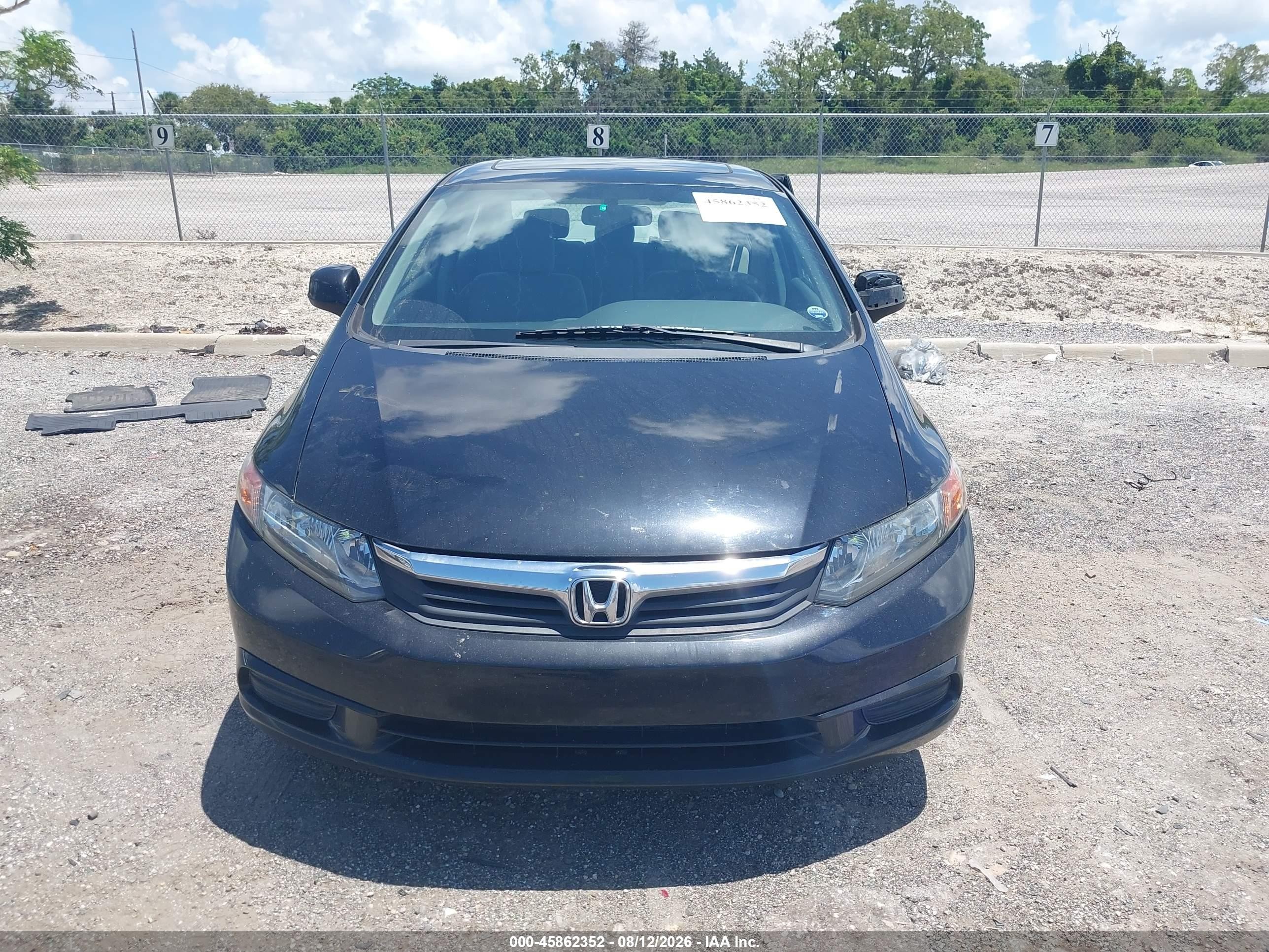 2012 Honda Civic Ex Black vin: 19XFB2F84CE002620