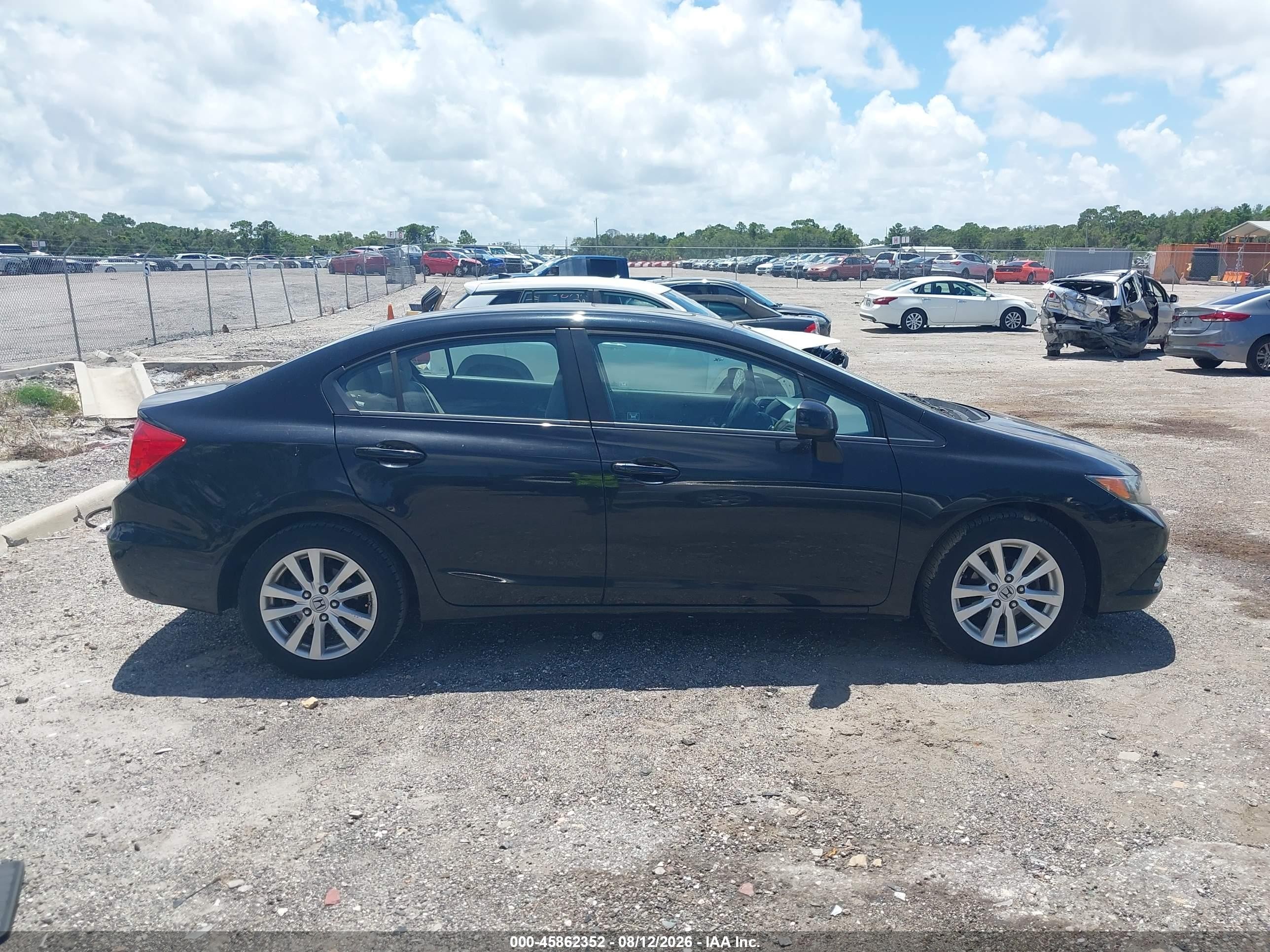 2012 Honda Civic Ex Black vin: 19XFB2F84CE002620
