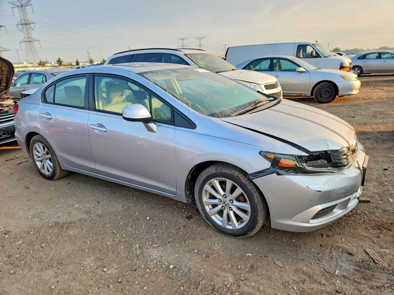 2012 Honda Civic Ex Silver vin: 19XFB2F84CE015318