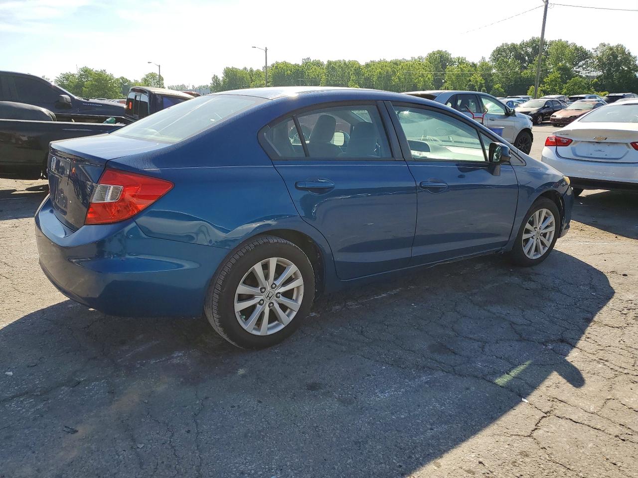 2012 Honda Civic Ex Blue vin: 19XFB2F84CE024617