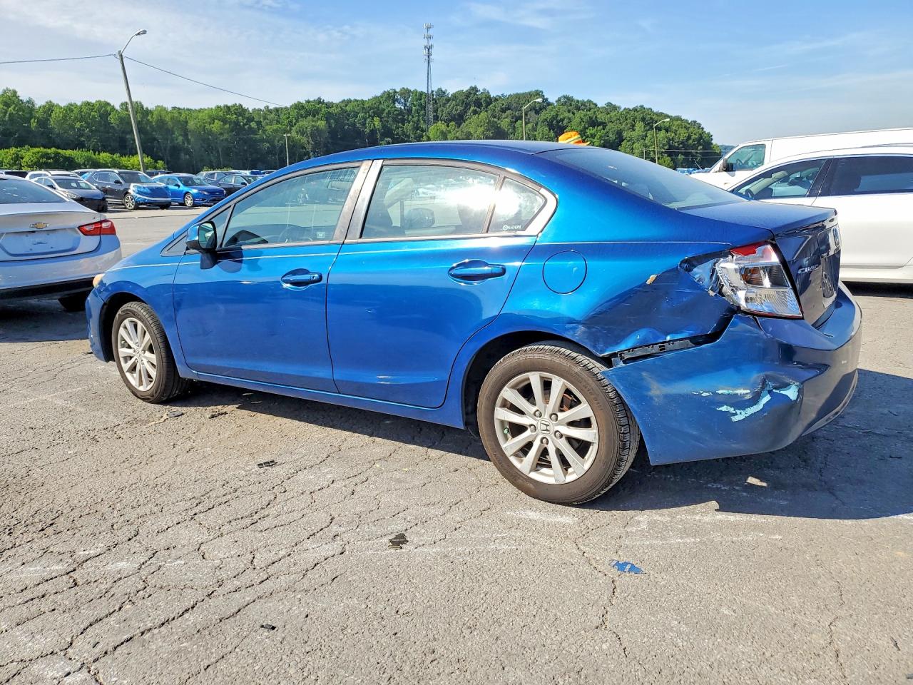 2012 Honda Civic Ex Blue vin: 19XFB2F84CE024617