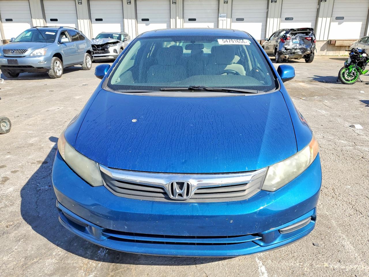 2012 Honda Civic Ex Blue vin: 19XFB2F84CE024617