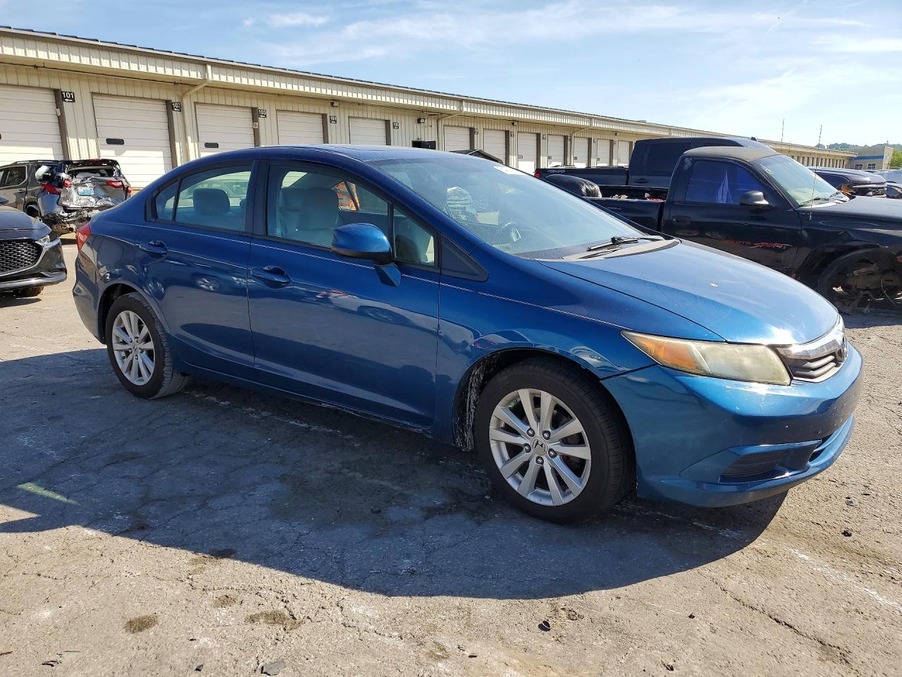 2012 Honda Civic Ex Blue vin: 19XFB2F84CE024617