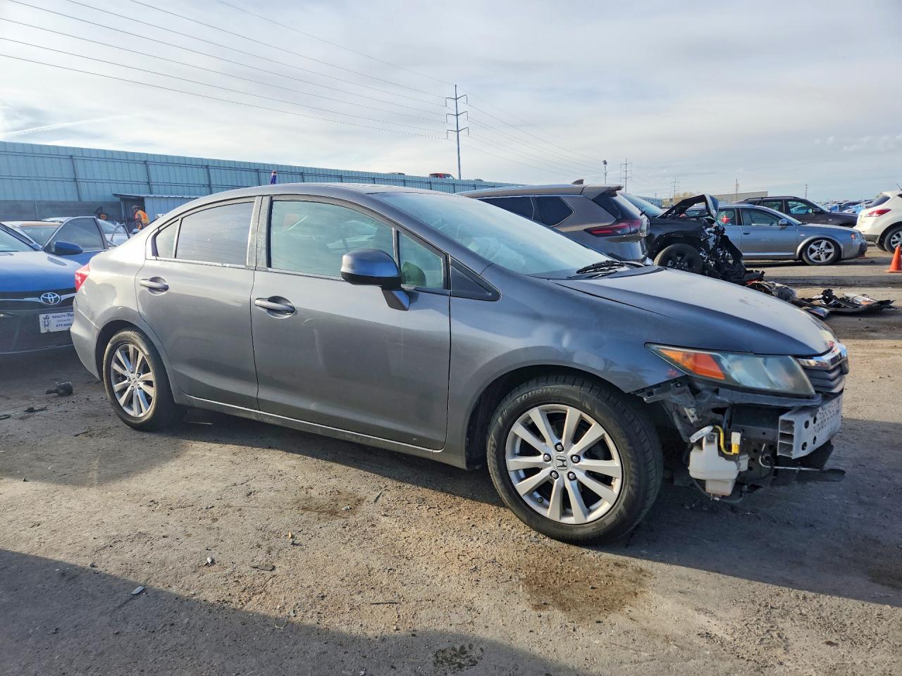 2012 Honda Civic Ex Gray vin: 19XFB2F84CE028084