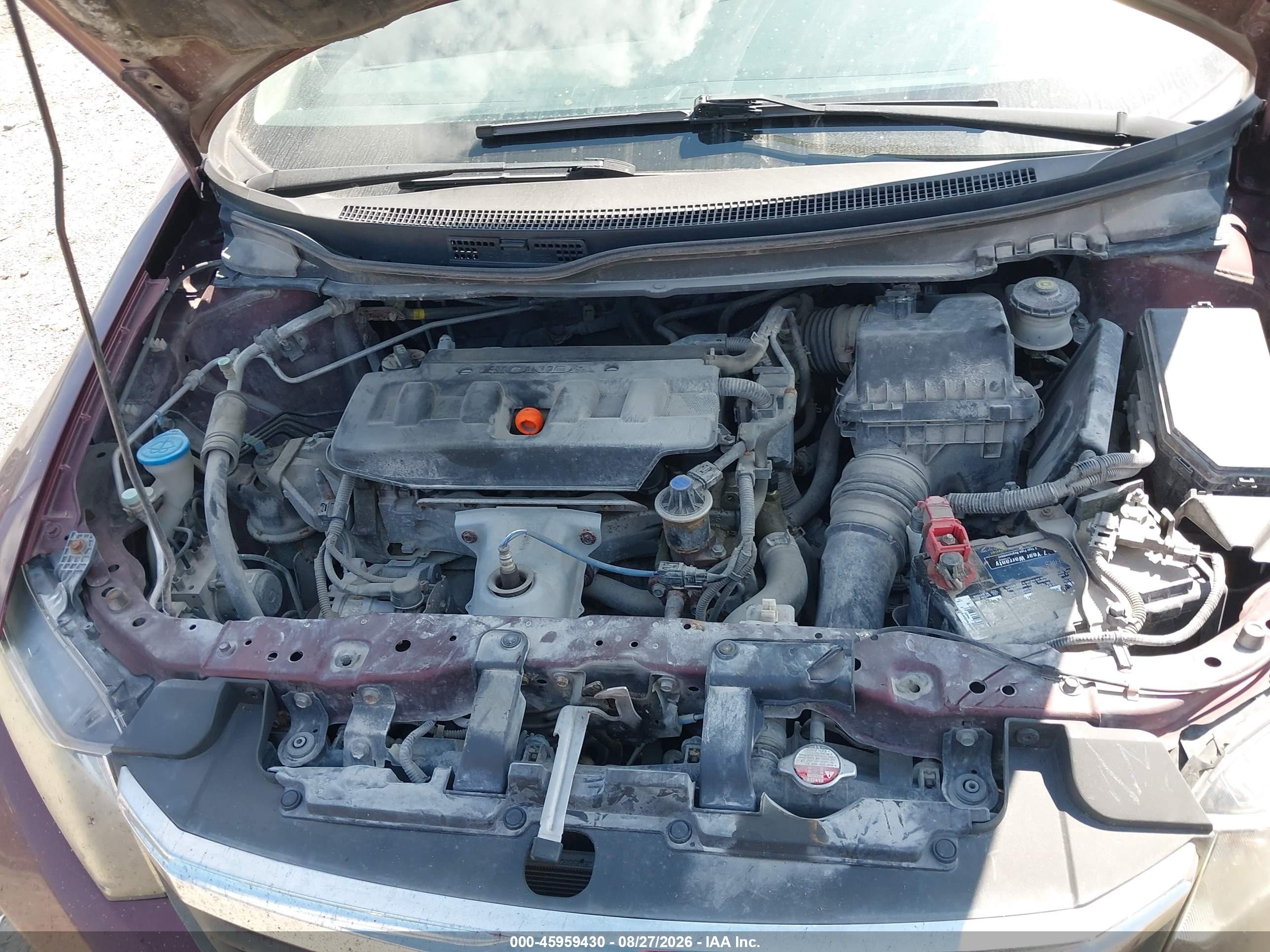 2012 Honda Civic Ex Burgundy vin: 19XFB2F84CE031079