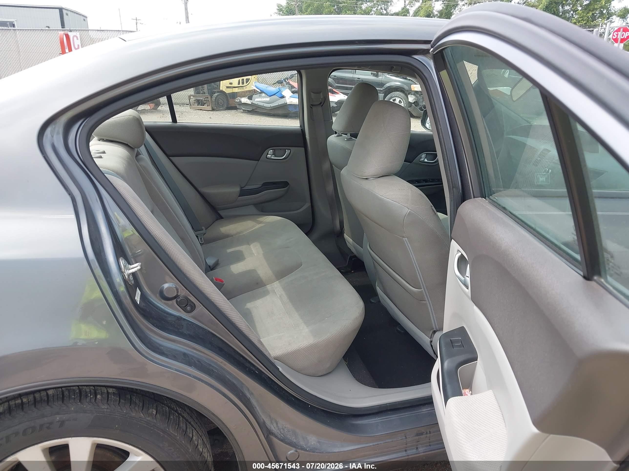 2012 Honda Civic Ex Gray vin: 19XFB2F84CE040493