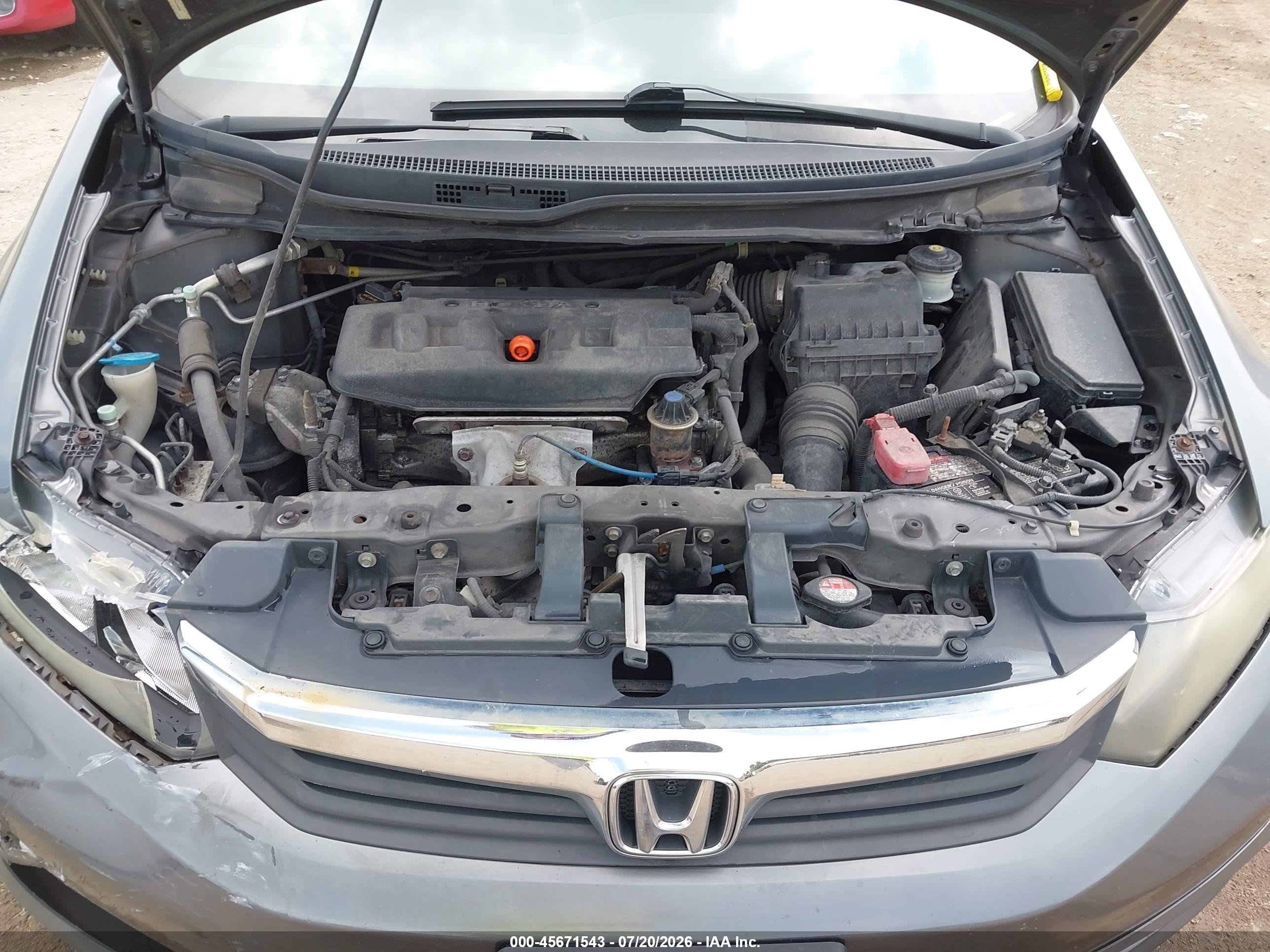 2012 Honda Civic Ex Gray vin: 19XFB2F84CE040493