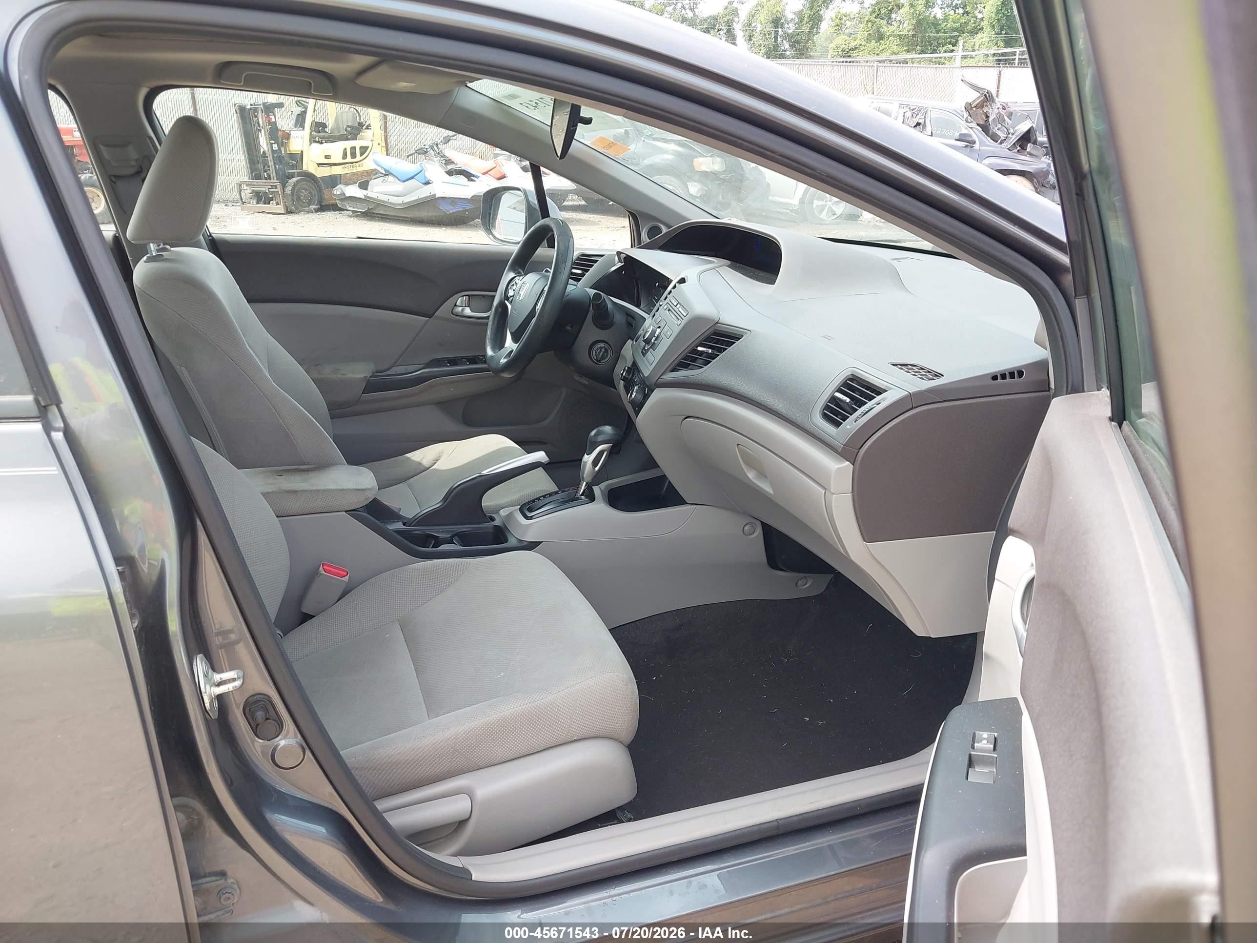 2012 Honda Civic Ex Gray vin: 19XFB2F84CE040493