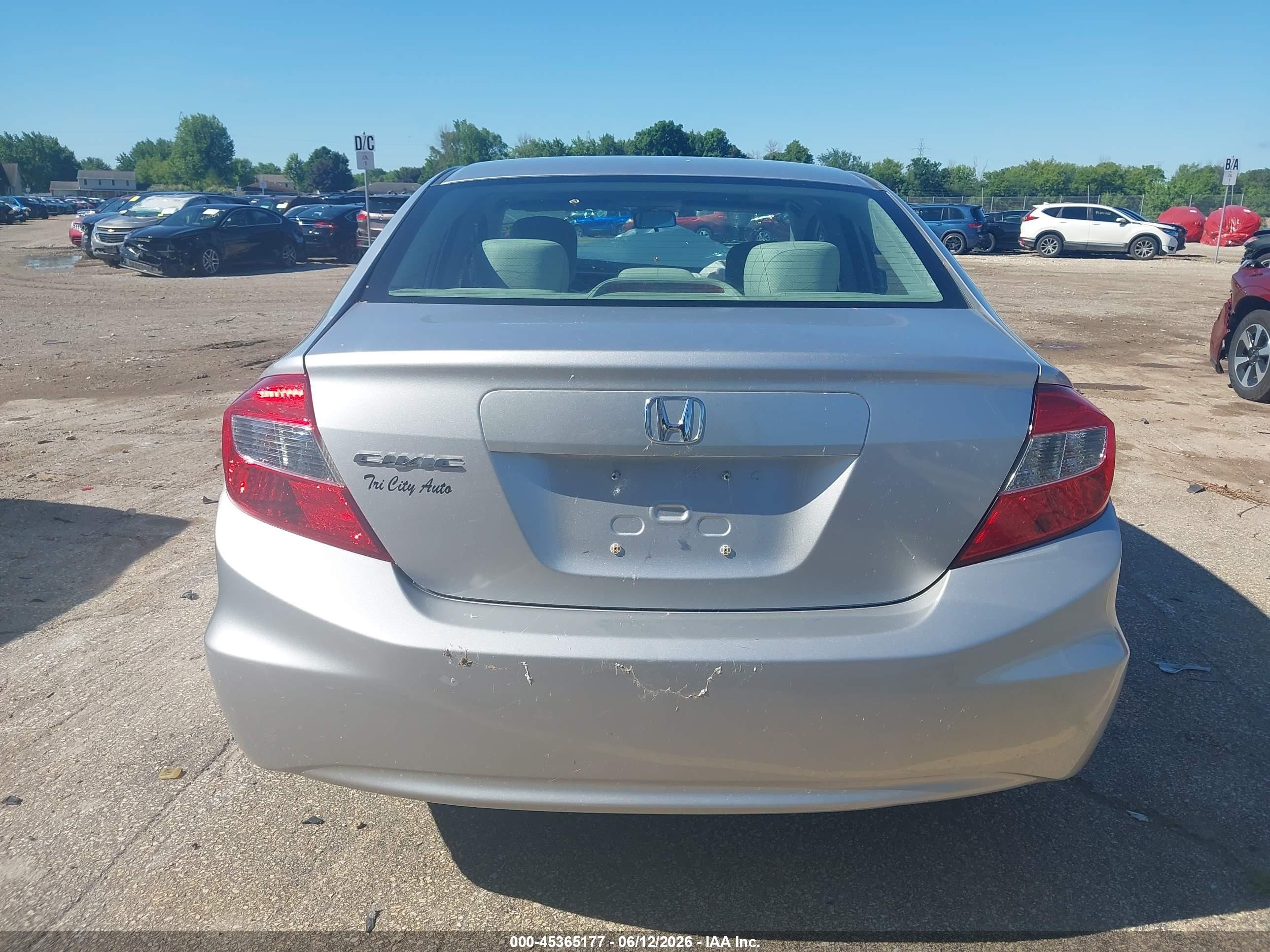 2012 Honda Civic Ex Silver vin: 19XFB2F84CE064390