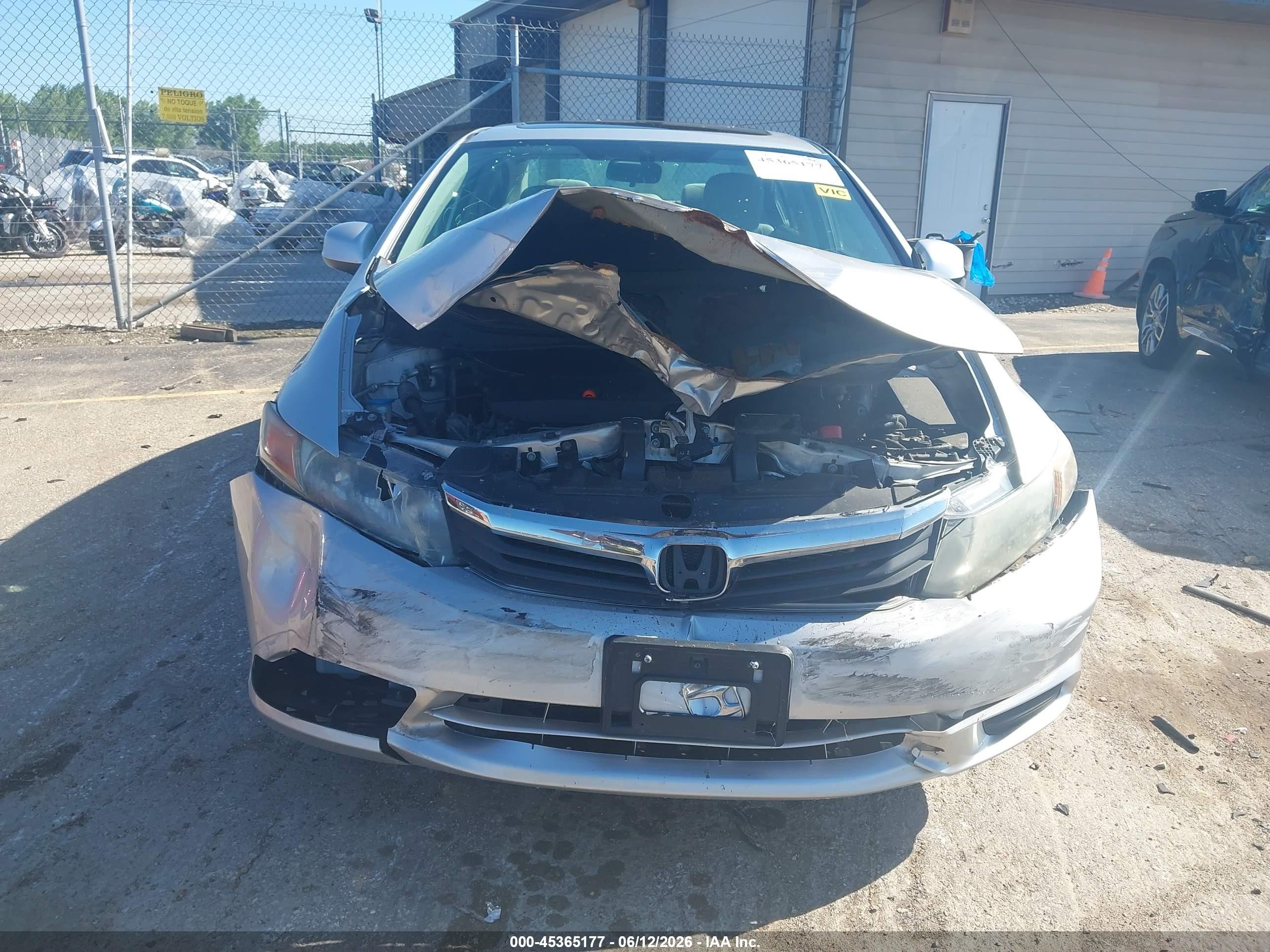2012 Honda Civic Ex Silver vin: 19XFB2F84CE064390