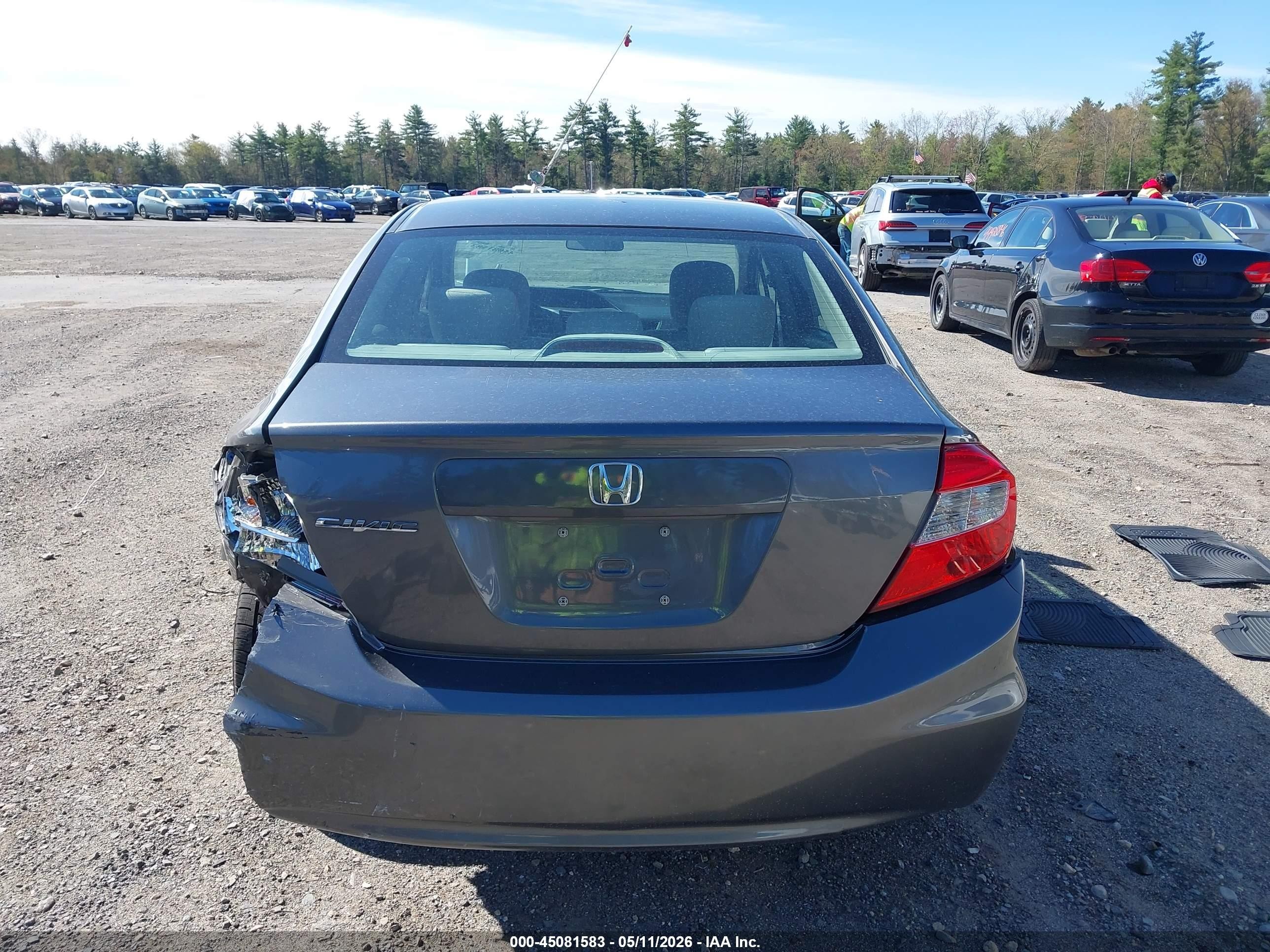 2012 Honda Civic Ex Gray vin: 19XFB2F84CE324688