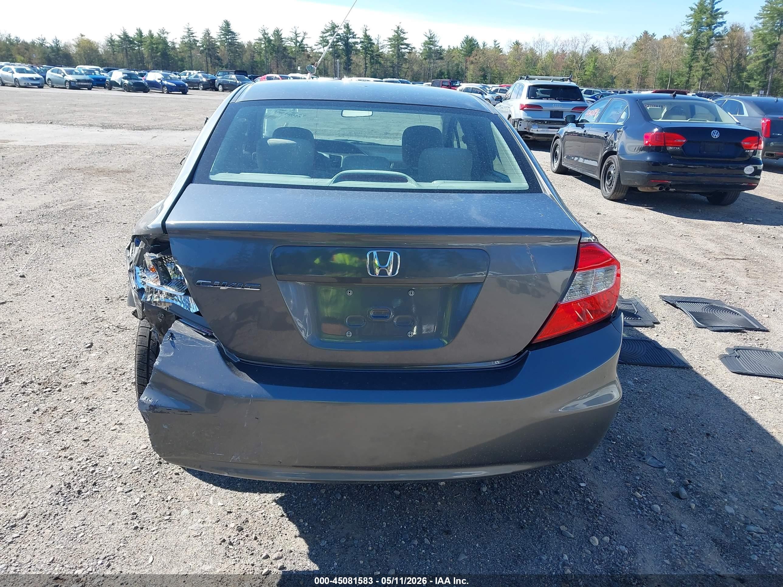 2012 Honda Civic Ex Gray vin: 19XFB2F84CE324688