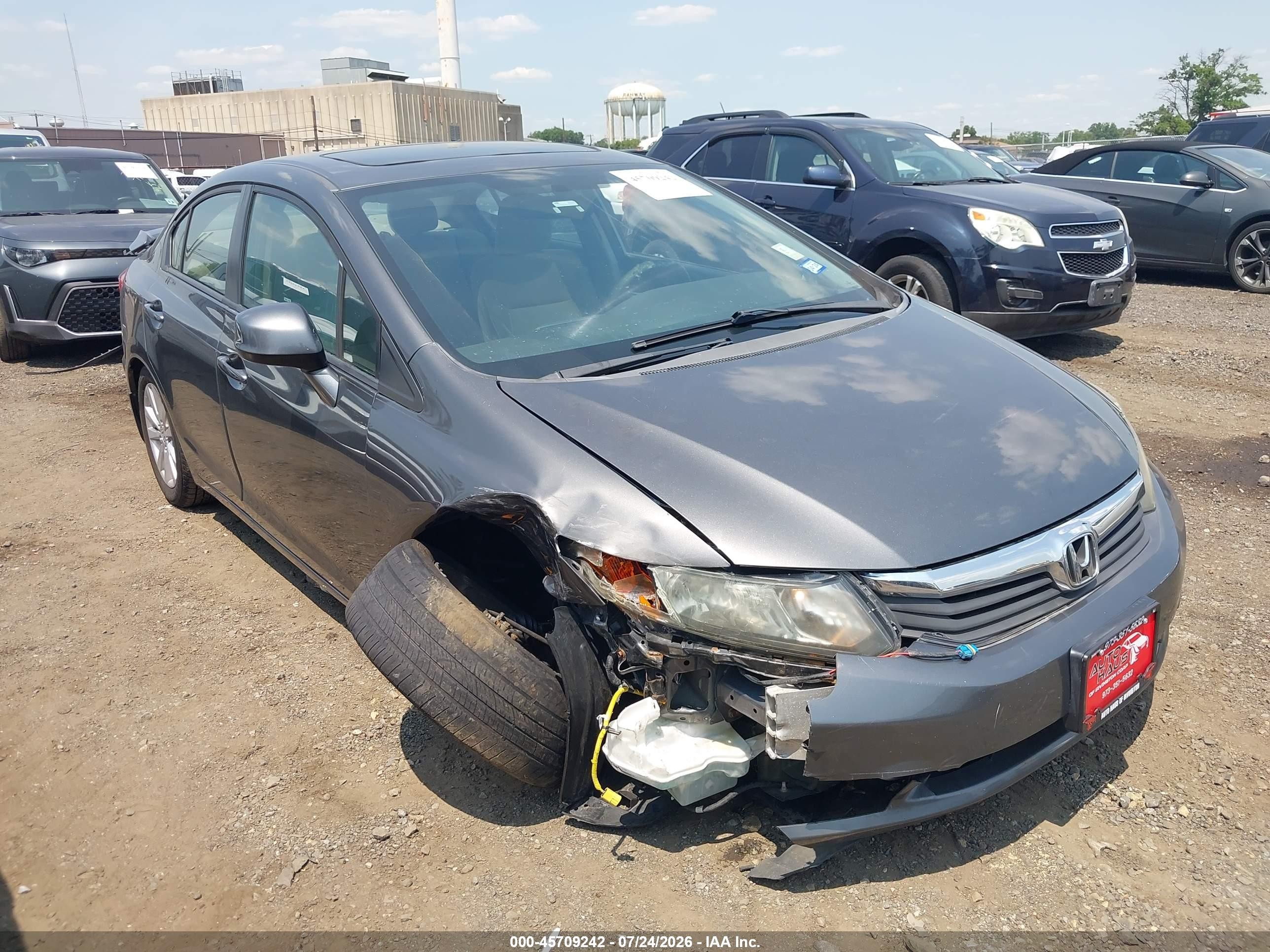 2012 Honda Civic Ex Gray vin: 19XFB2F84CE348750