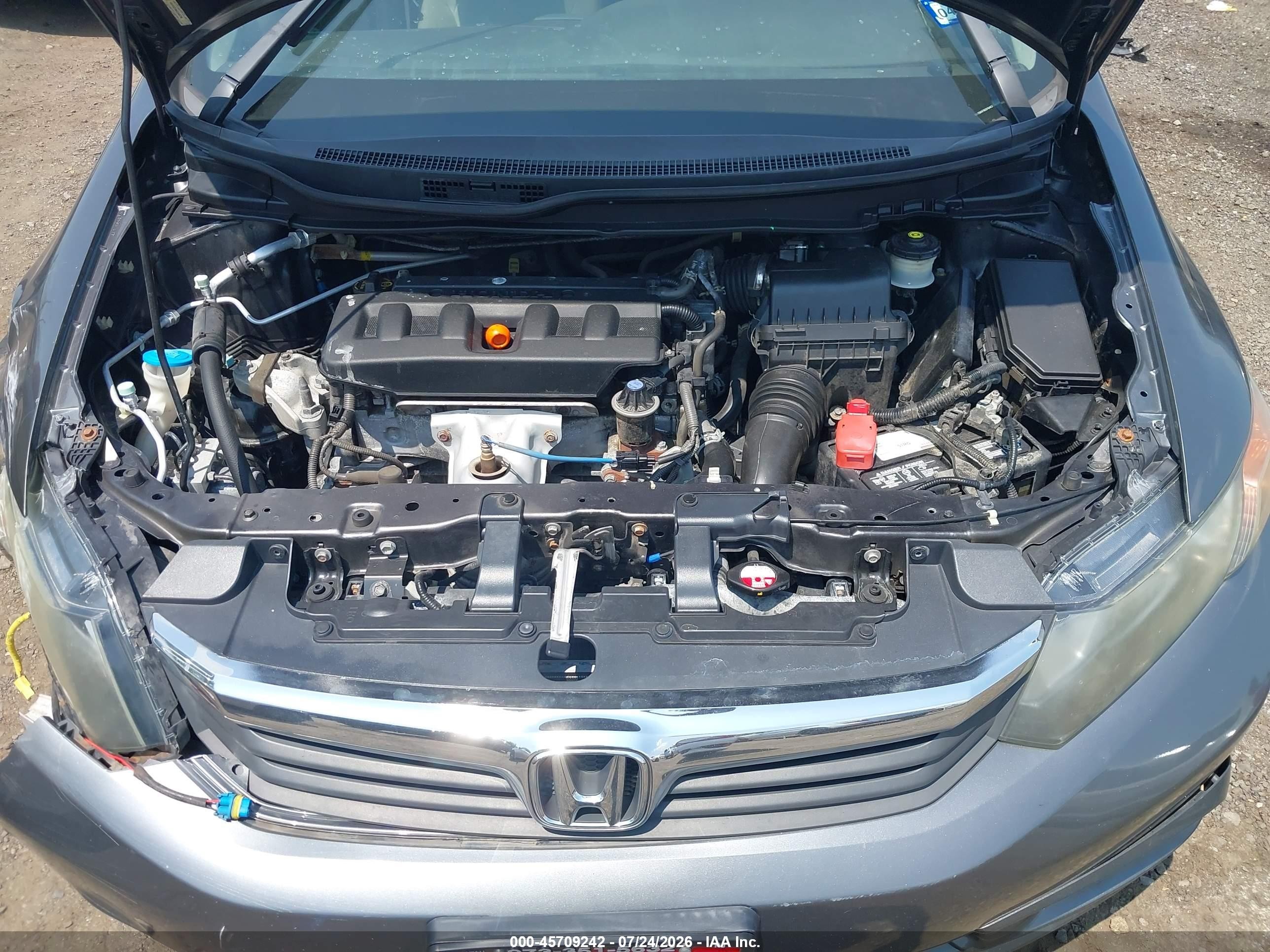 2012 Honda Civic Ex Gray vin: 19XFB2F84CE348750