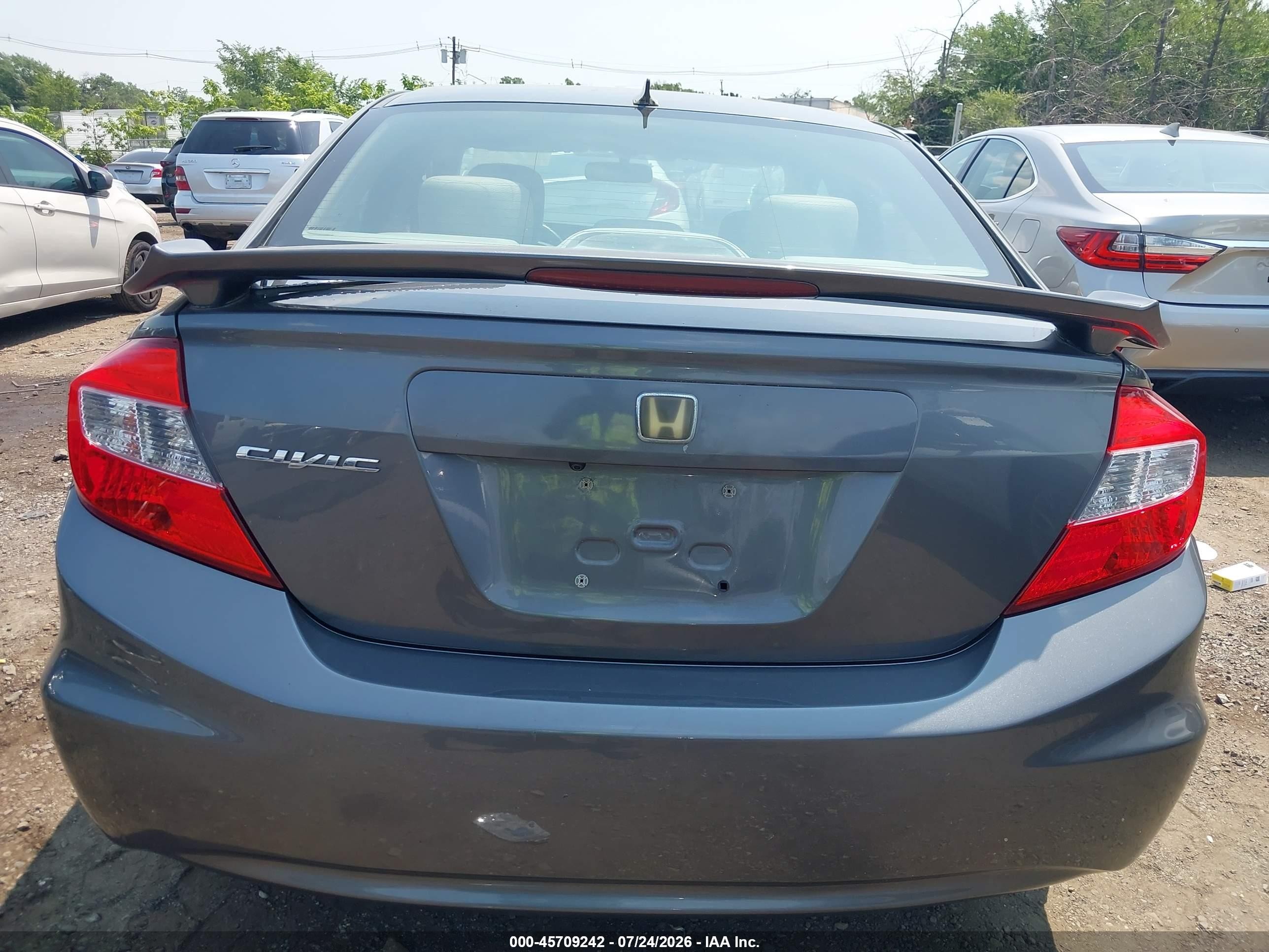 2012 Honda Civic Ex Gray vin: 19XFB2F84CE348750