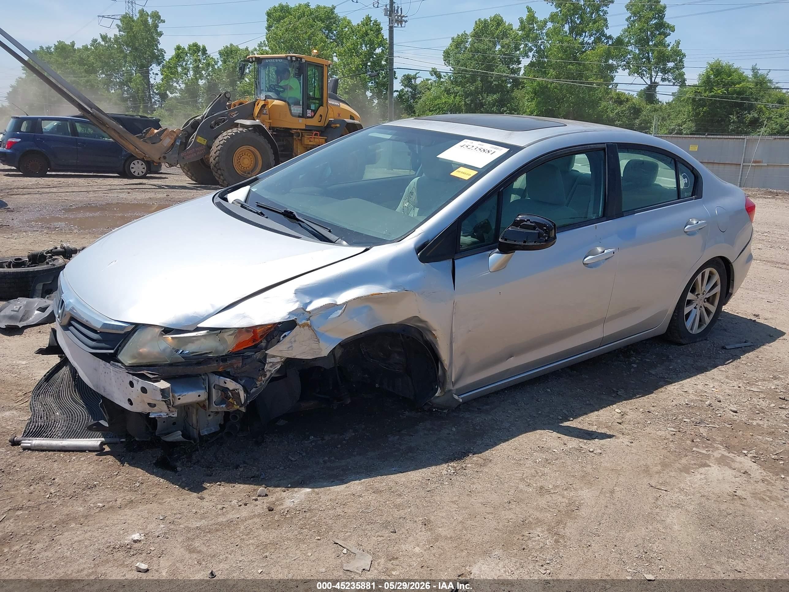 2012 Honda Civic Ex Silver vin: 19XFB2F84CE391310