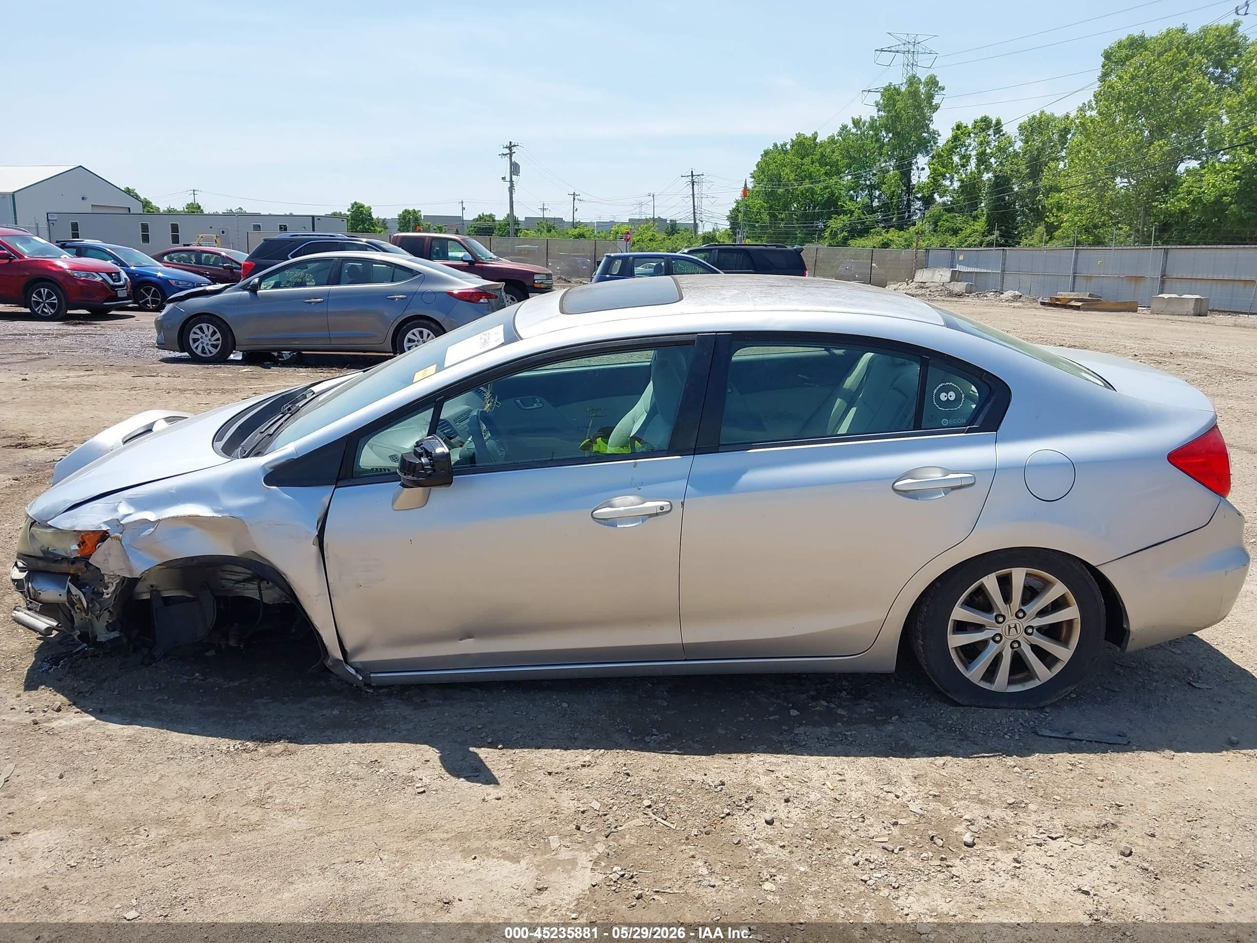 2012 Honda Civic Ex Silver vin: 19XFB2F84CE391310