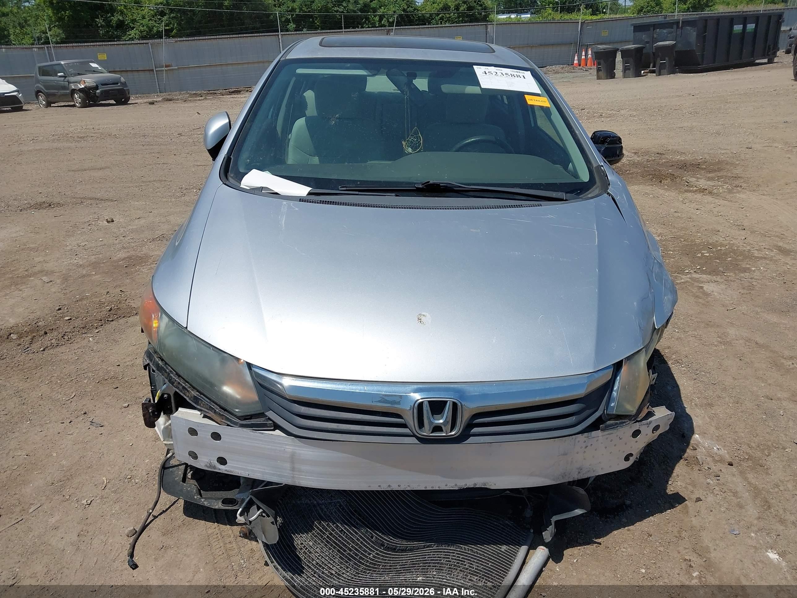 2012 Honda Civic Ex Silver vin: 19XFB2F84CE391310