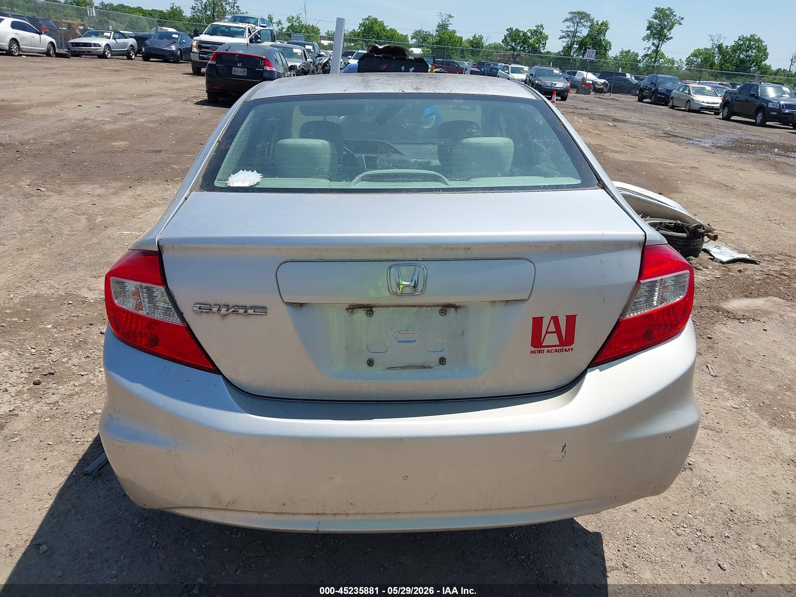 2012 Honda Civic Ex Silver vin: 19XFB2F84CE391310