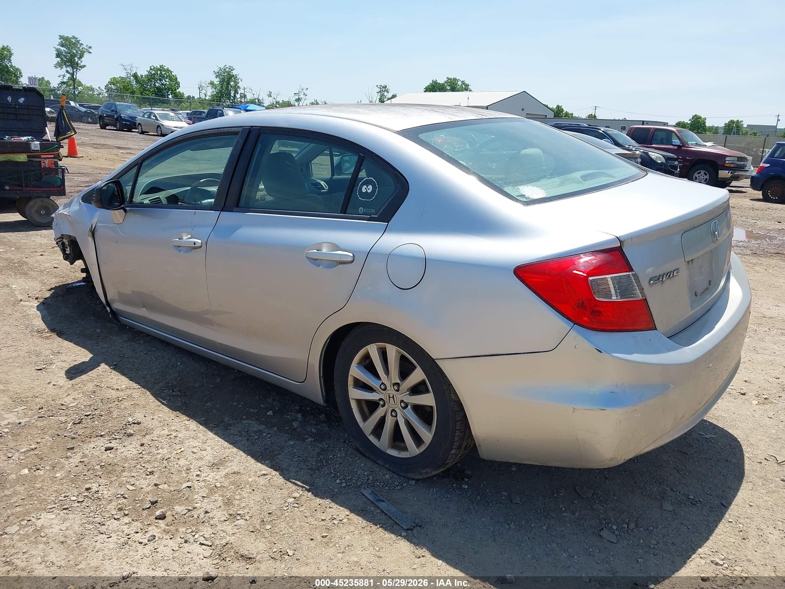 2012 Honda Civic Ex Silver vin: 19XFB2F84CE391310