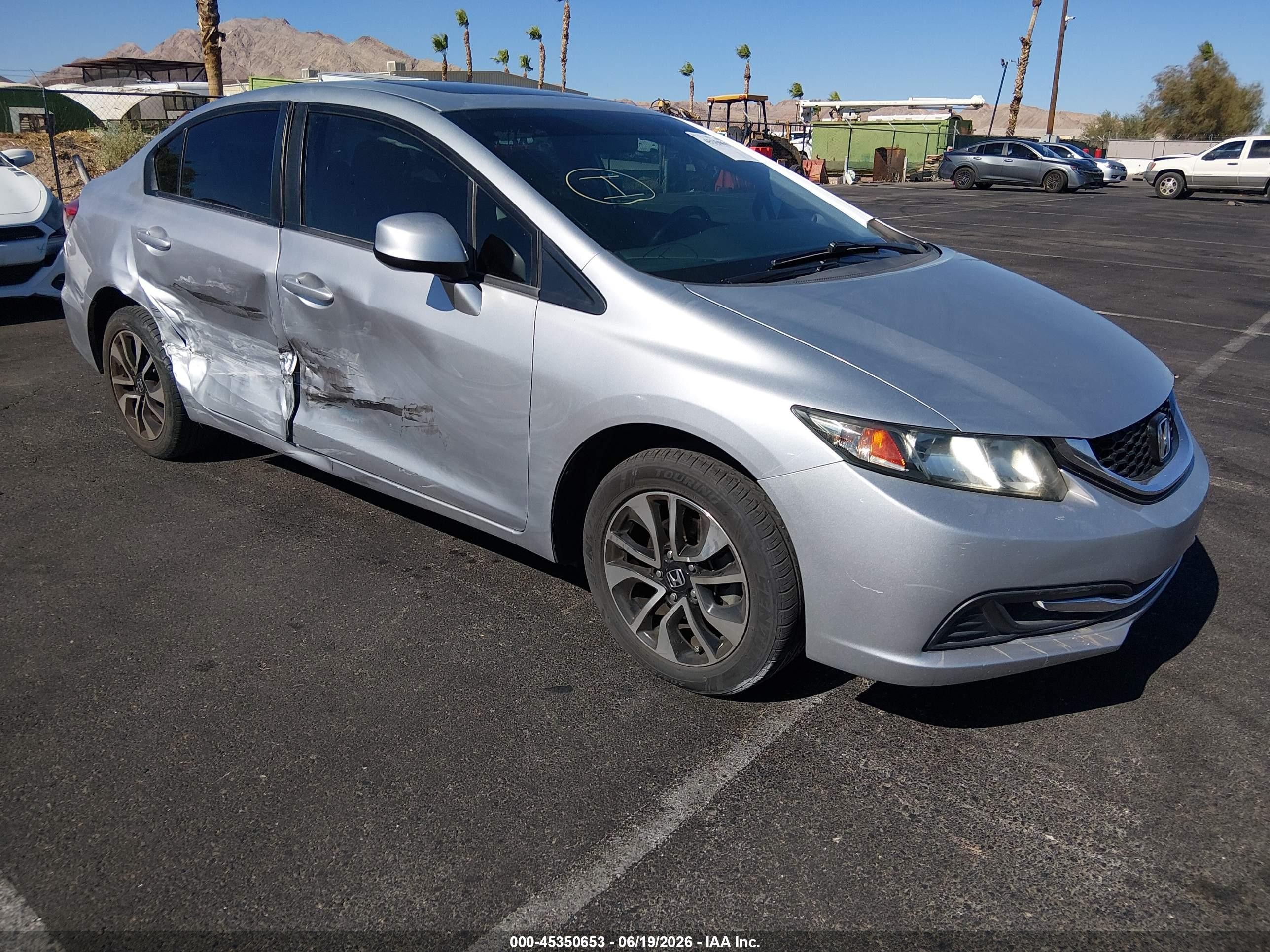 2013 Honda Civic Ex Серебряный vin: 19XFB2F84DE049986