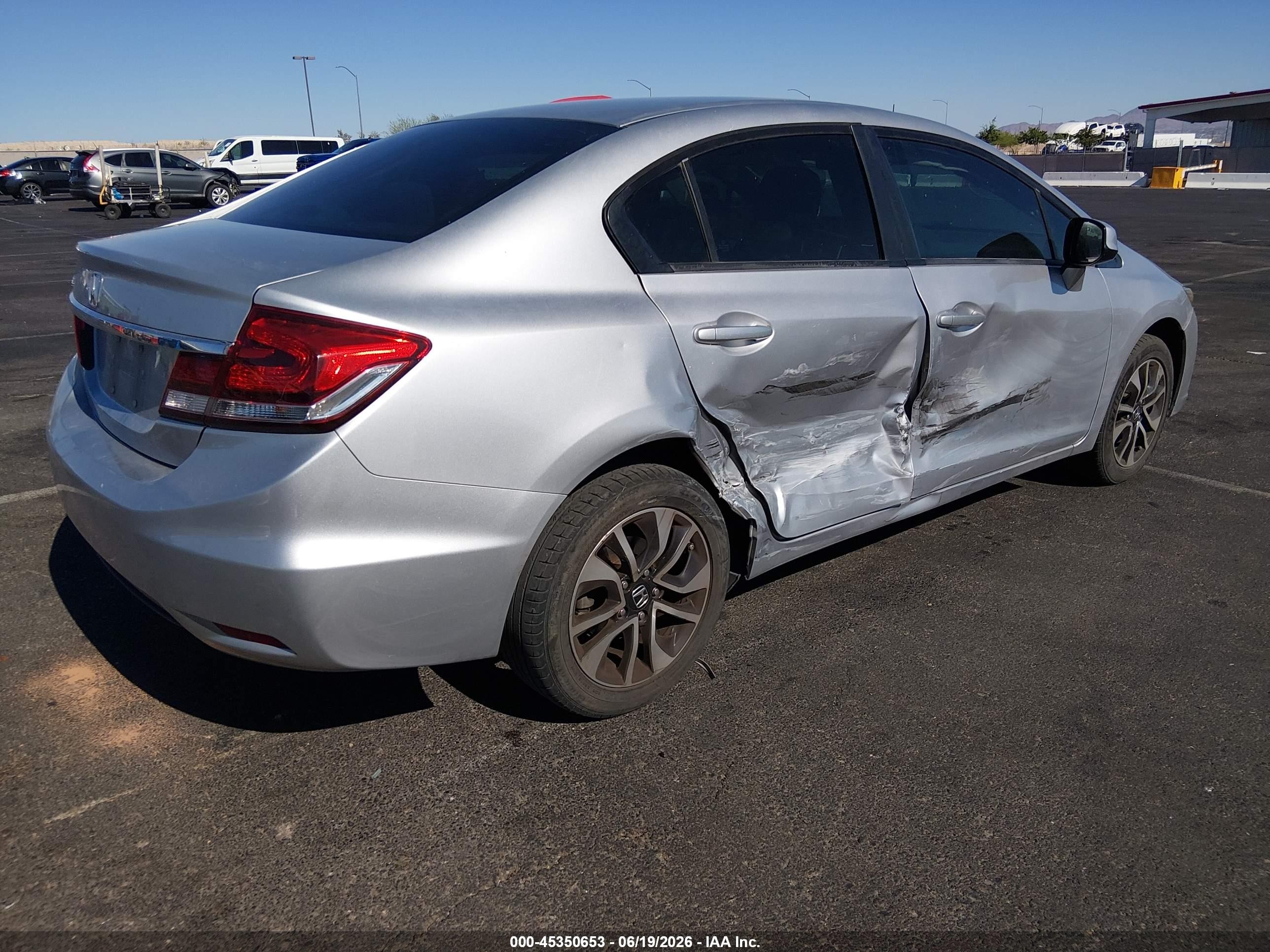 2013 Honda Civic Ex Silver vin: 19XFB2F84DE049986