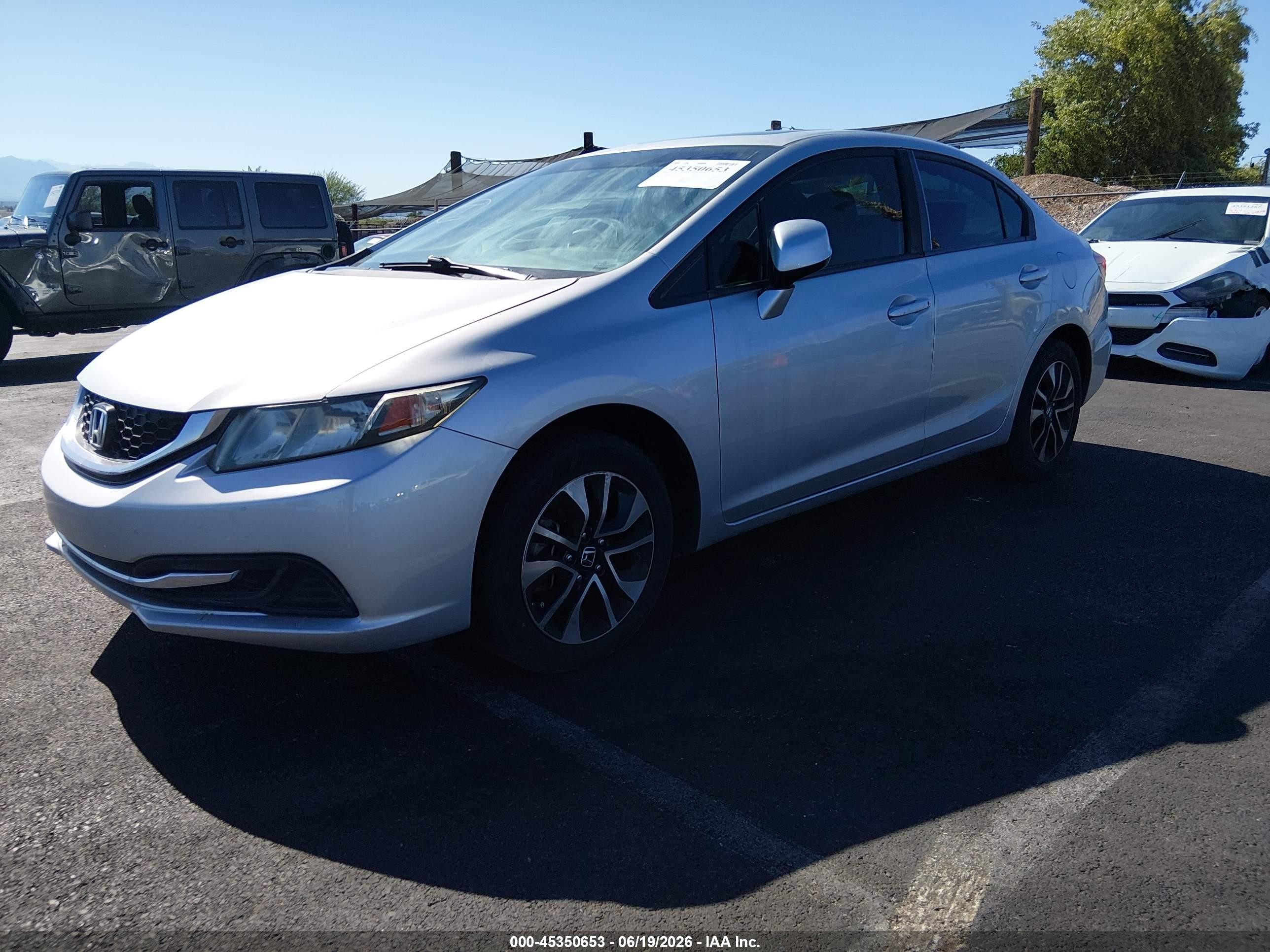 2013 Honda Civic Ex Silver vin: 19XFB2F84DE049986