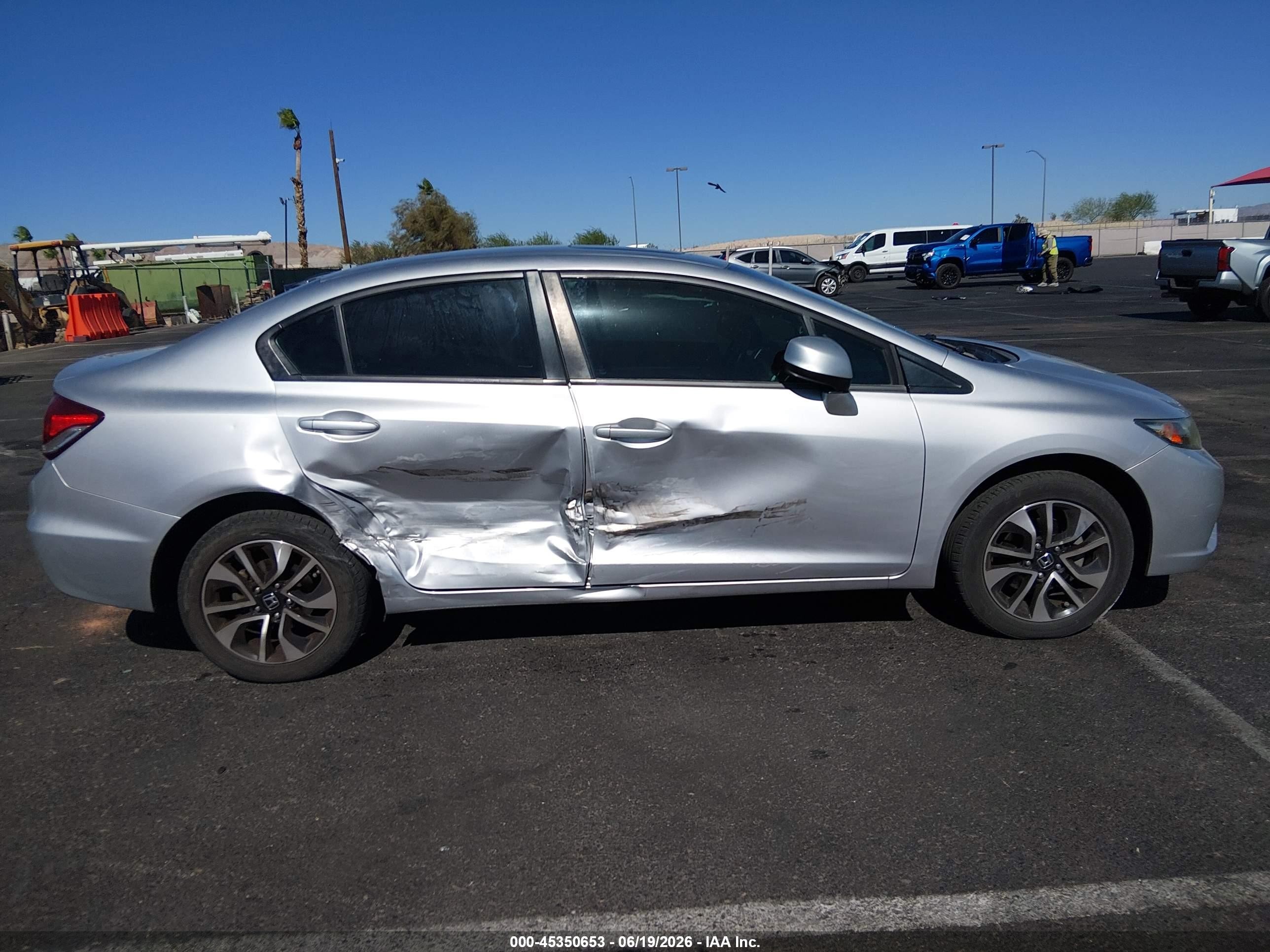 2013 Honda Civic Ex Silver vin: 19XFB2F84DE049986