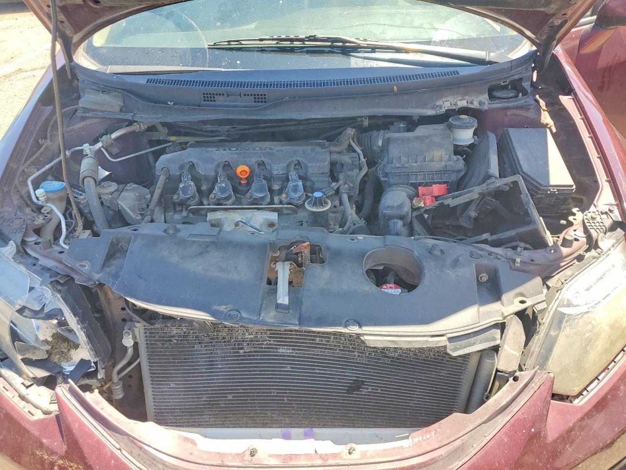 2013 Honda Civic Ex Burgundy vin: 19XFB2F84DE051222