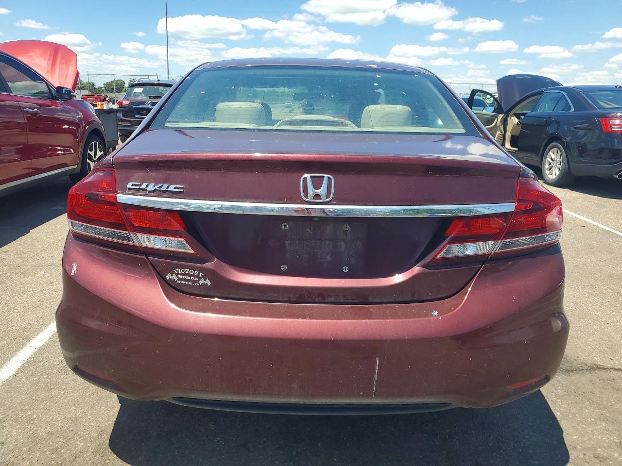 2013 Honda Civic Ex Burgundy vin: 19XFB2F84DE051222