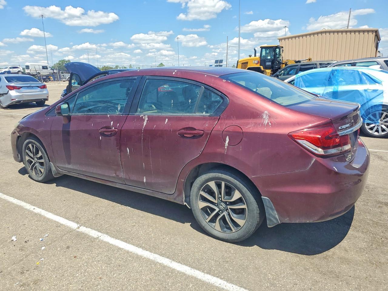 2013 Honda Civic Ex Burgundy vin: 19XFB2F84DE051222