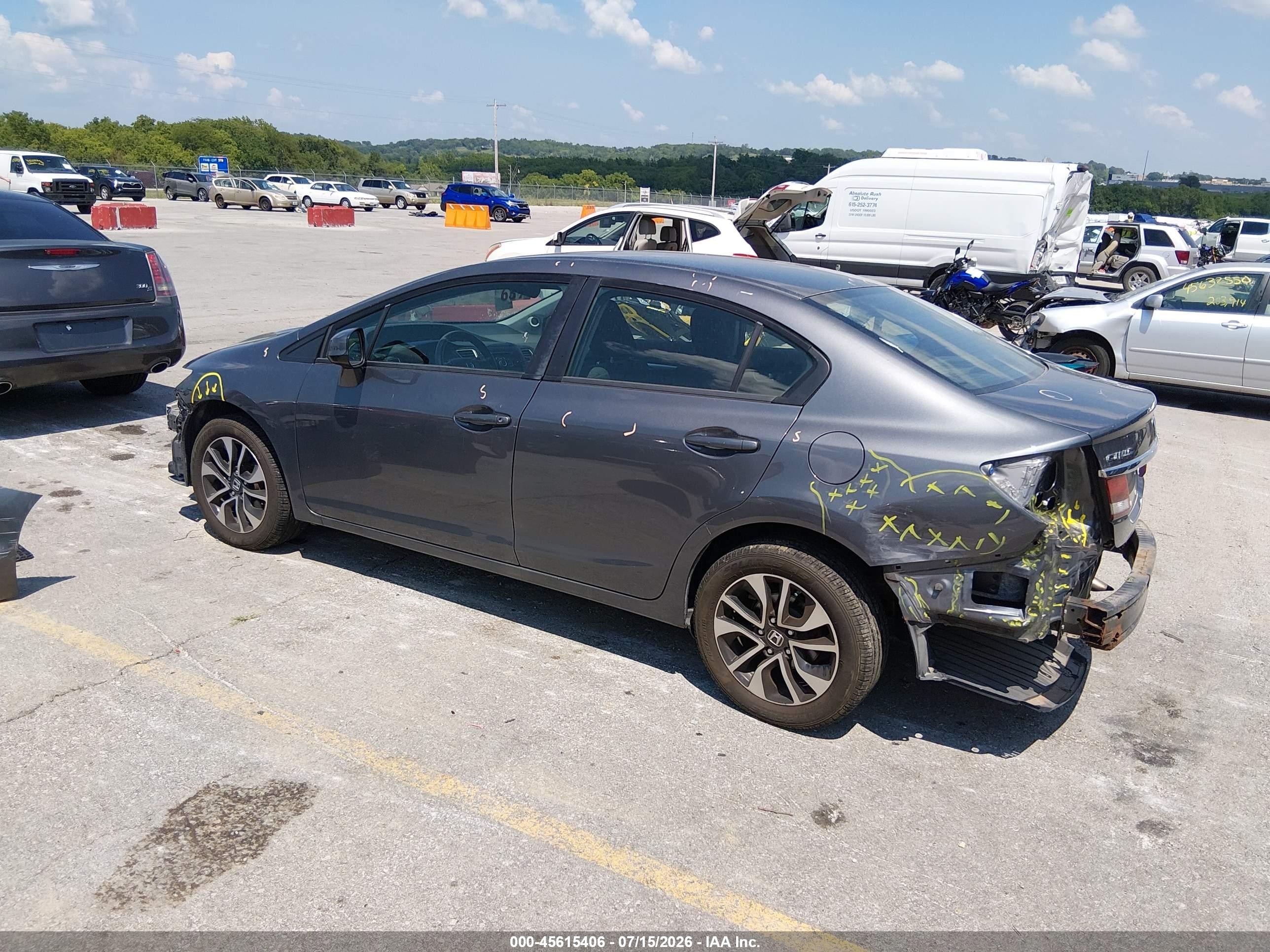 2013 Honda Civic Ex Gray vin: 19XFB2F84DE057487