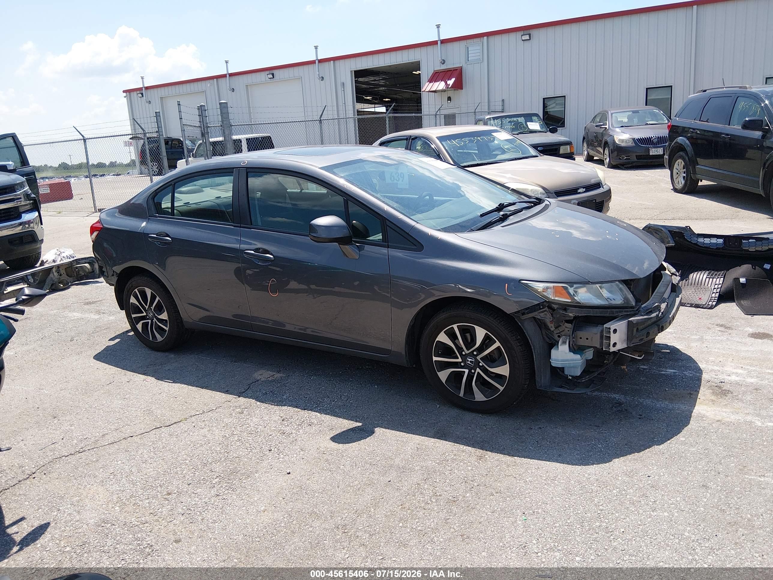 2013 Honda Civic Ex Gray vin: 19XFB2F84DE057487