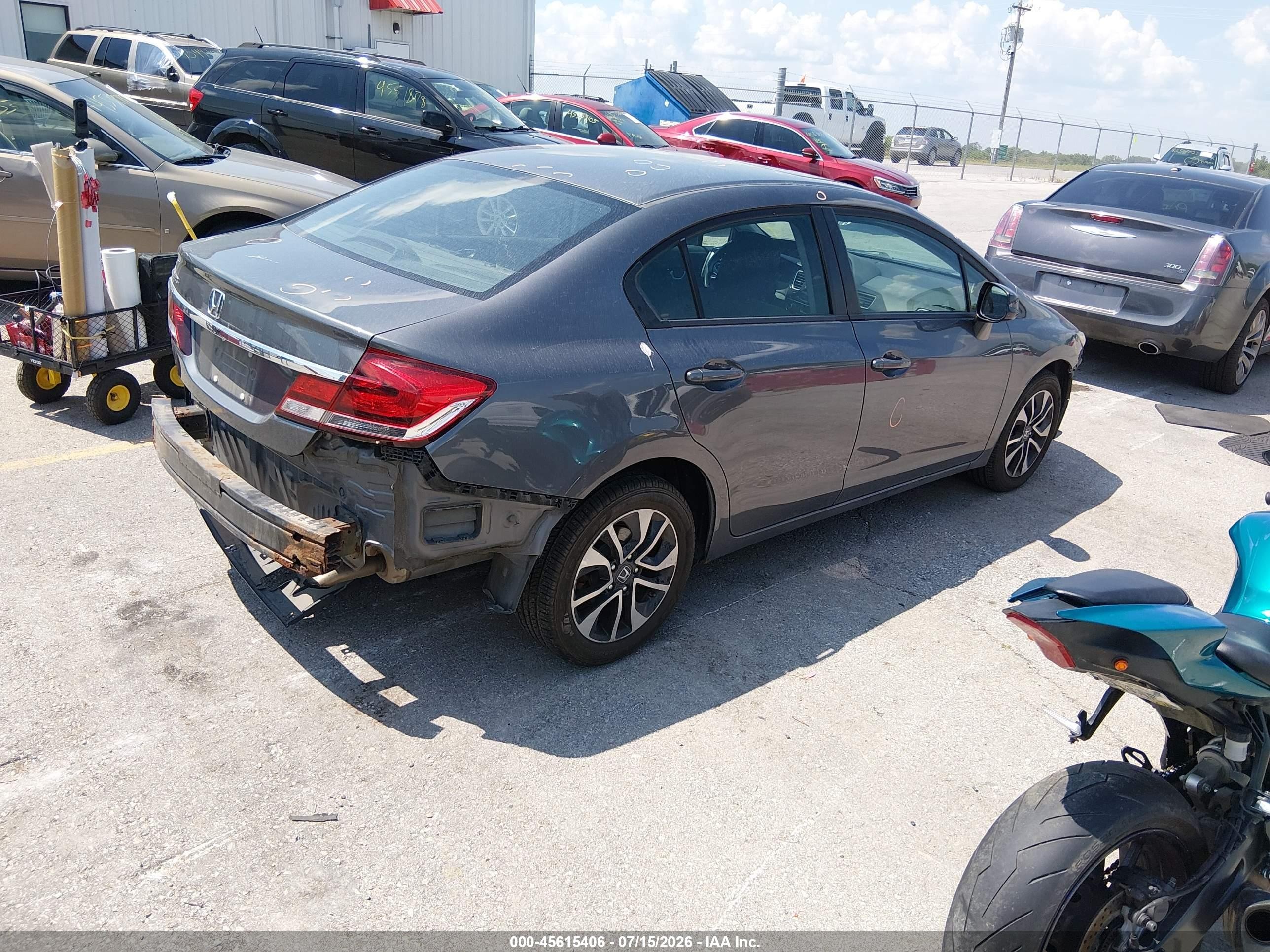 2013 Honda Civic Ex Gray vin: 19XFB2F84DE057487