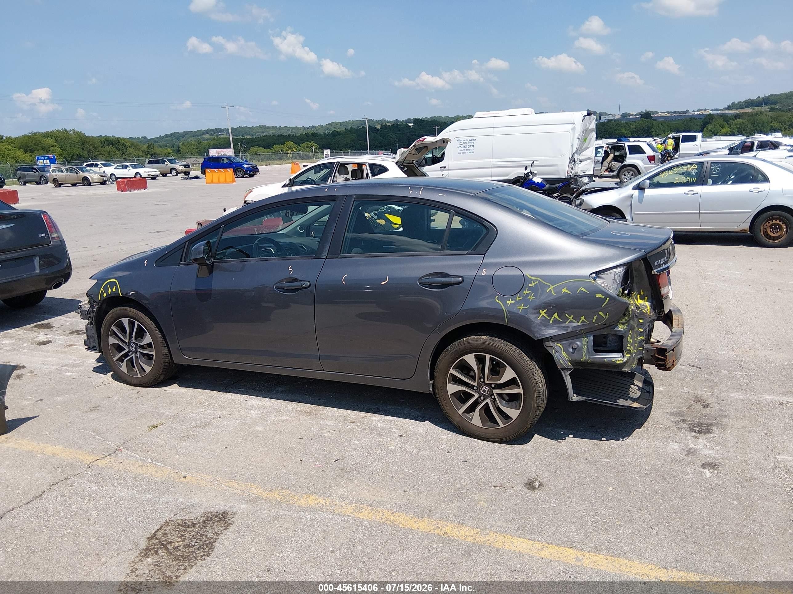 2013 Honda Civic Ex Gray vin: 19XFB2F84DE057487