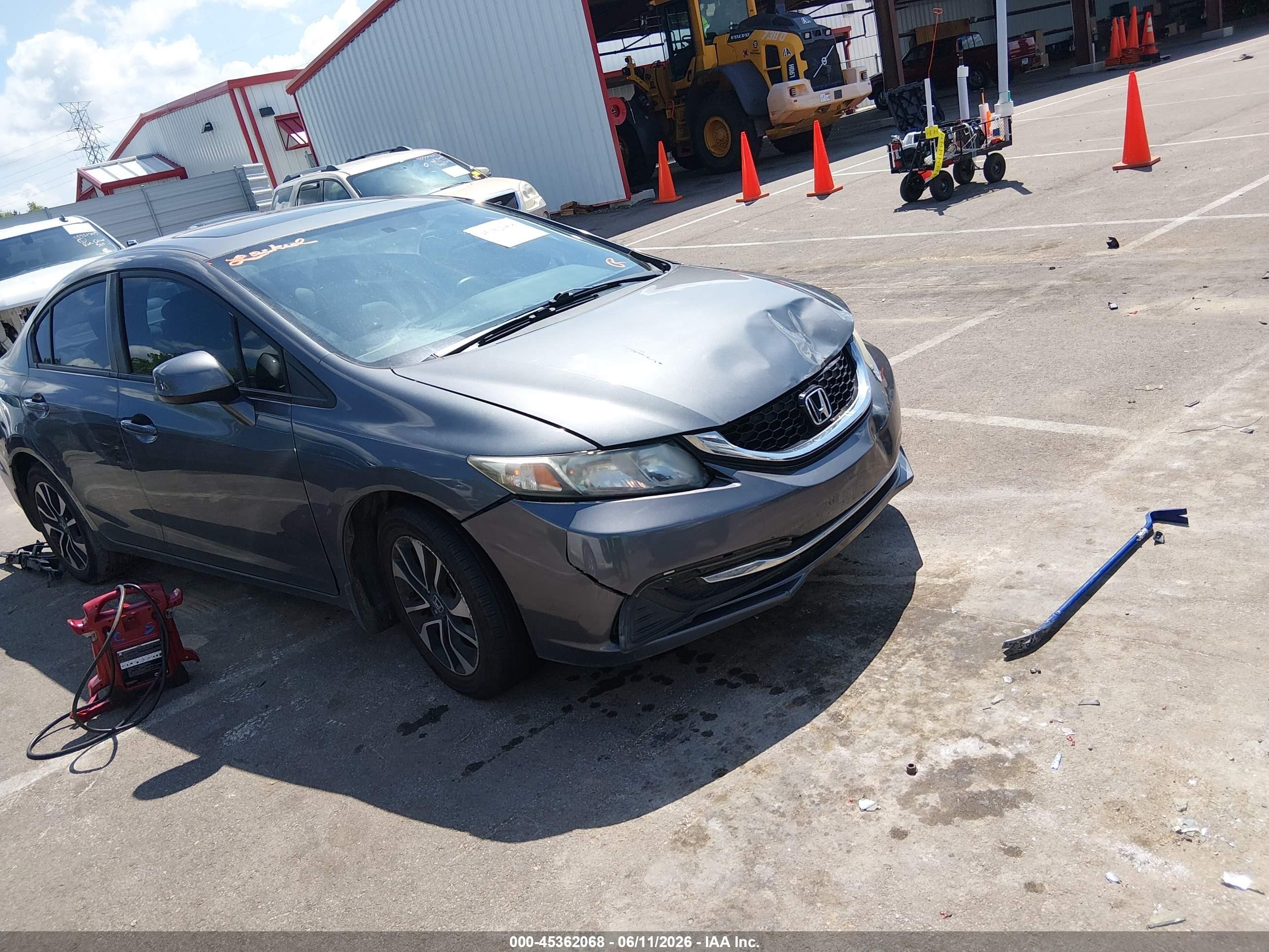 2013 Honda Civic Ex Gray vin: 19XFB2F84DE074631