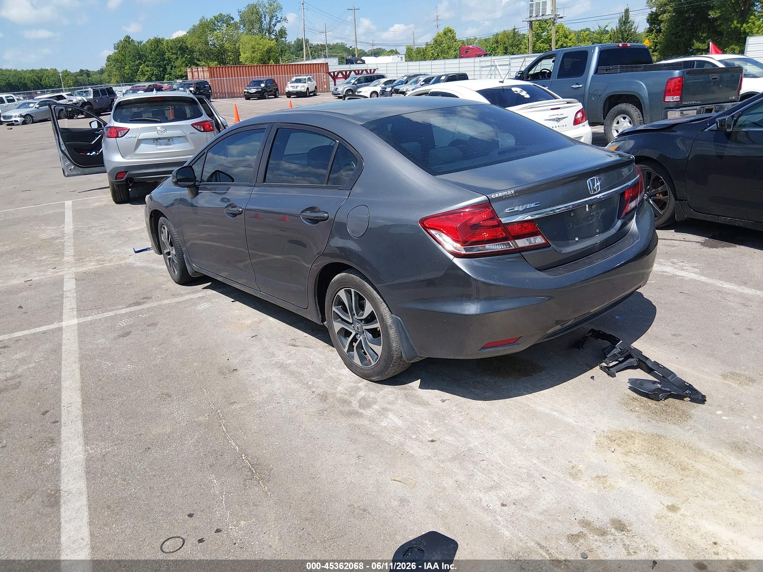 2013 Honda Civic Ex Gray vin: 19XFB2F84DE074631