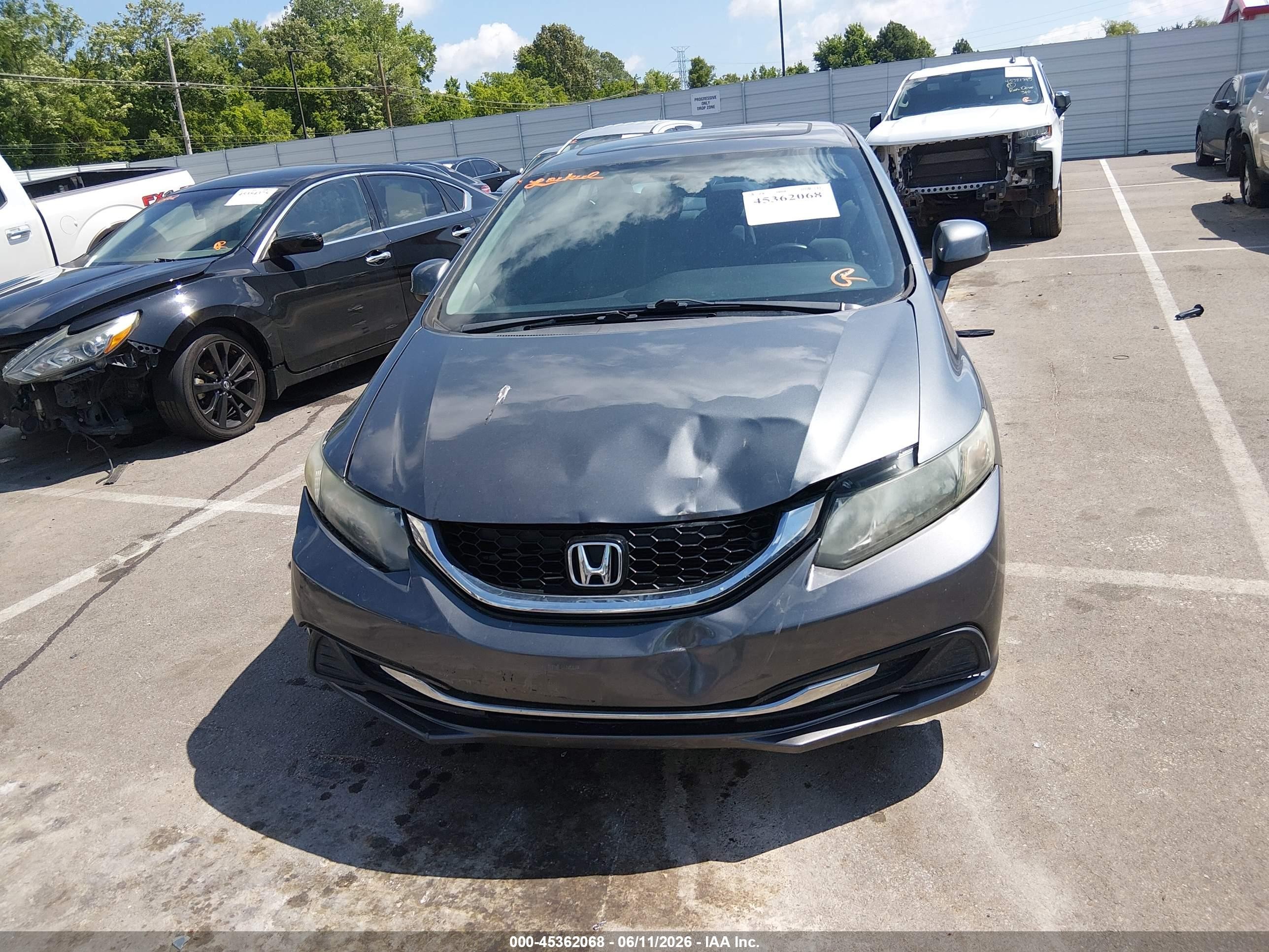 2013 Honda Civic Ex Gray vin: 19XFB2F84DE074631
