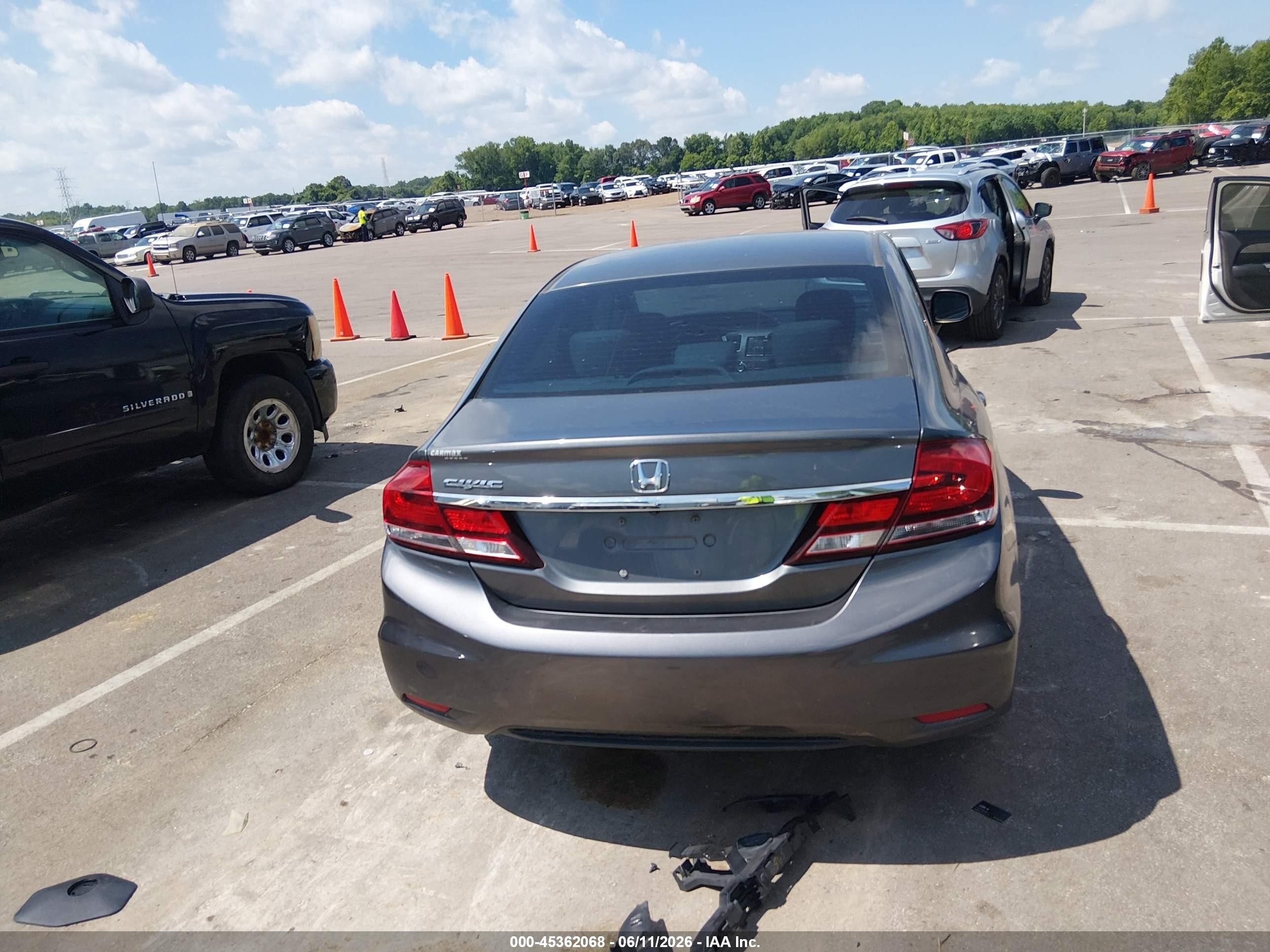 2013 Honda Civic Ex Gray vin: 19XFB2F84DE074631